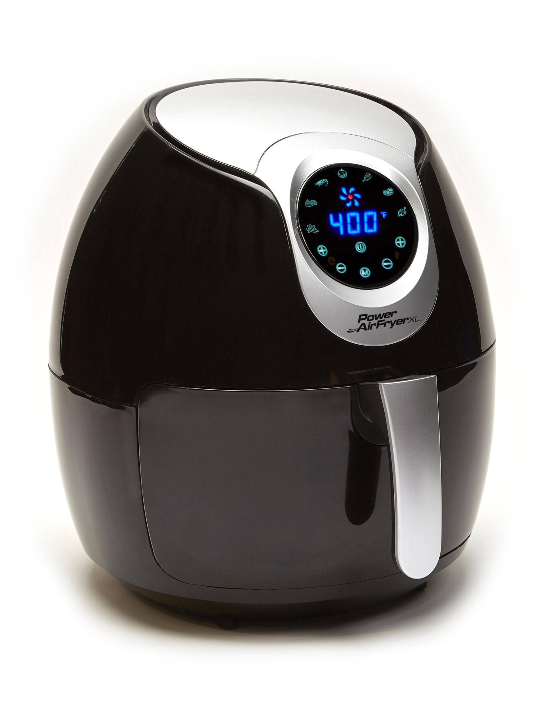 PowerXL 3.4Qt Air Fryer Black/Stainless Steel Frgino