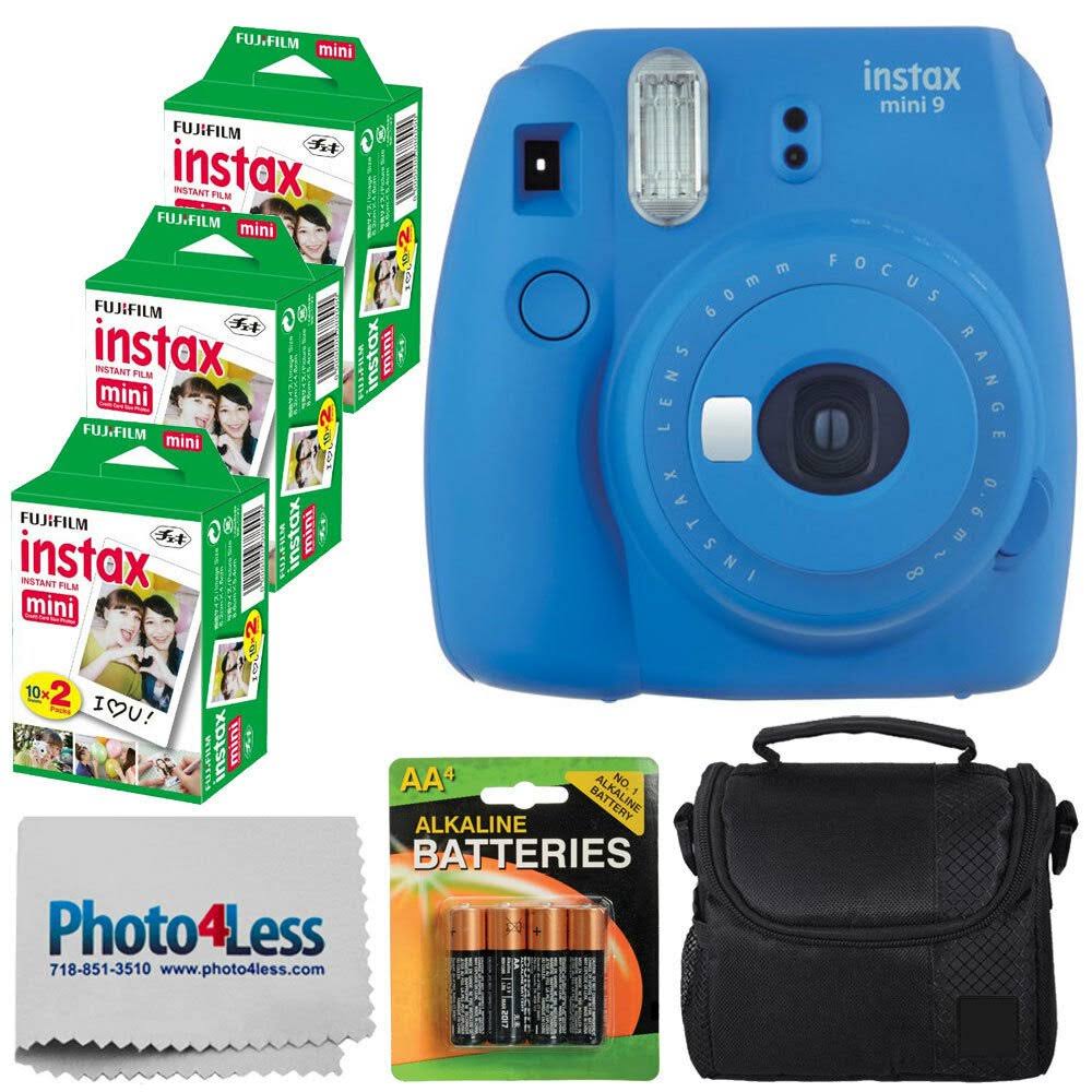 Fujifilm Instax Mini 9 Instant Film Camera Cobalt Blue Includes