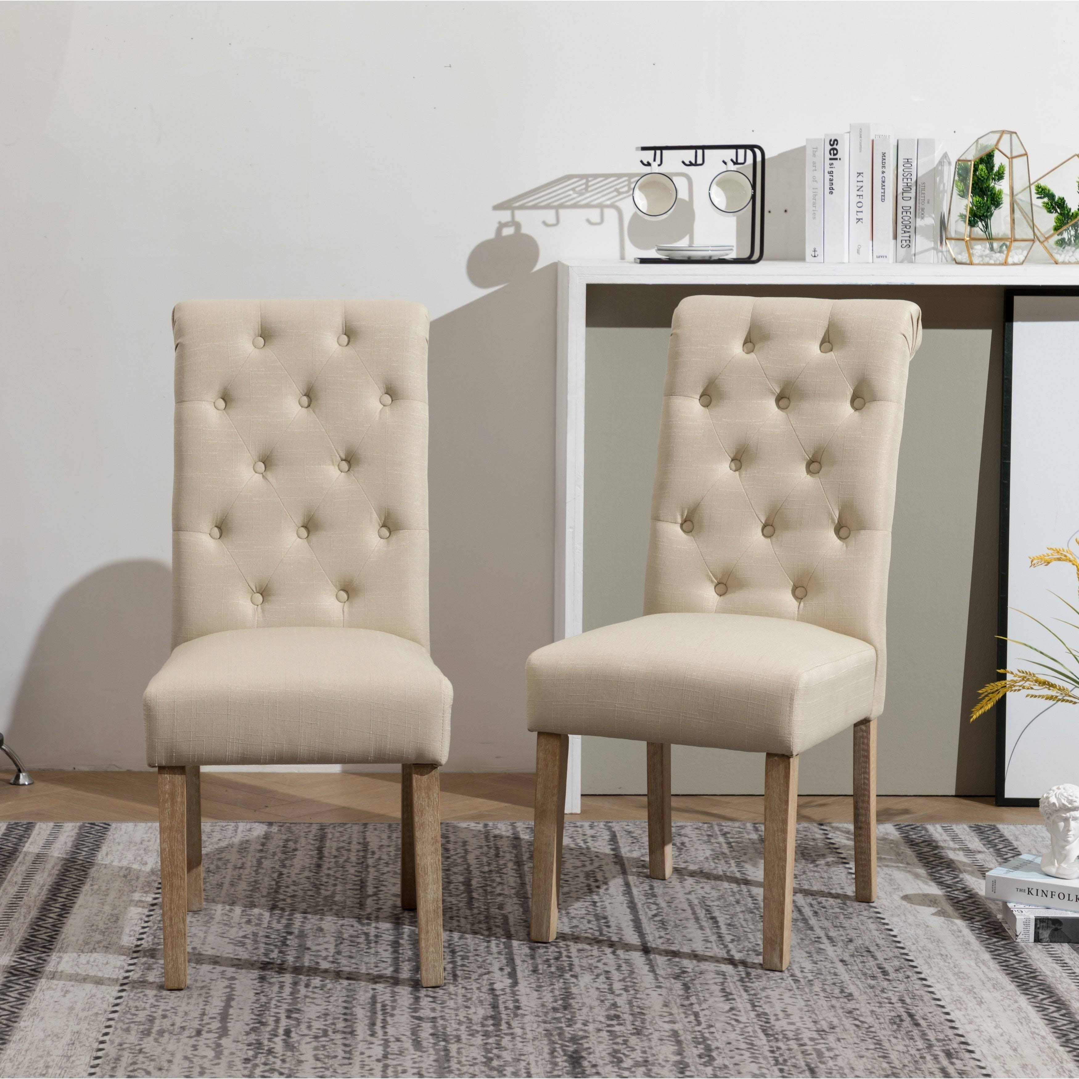 Copper Grove Schwalbach Upholstered Parsons Dining Chairs (Set of 2