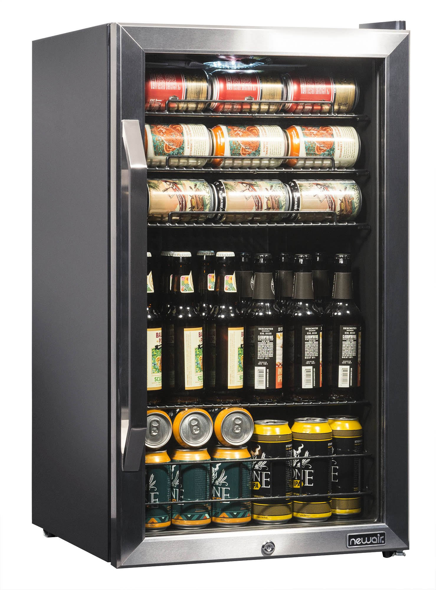 NewAir 126 Can Freestanding Beverage Cooler Stainless Steel Frgino