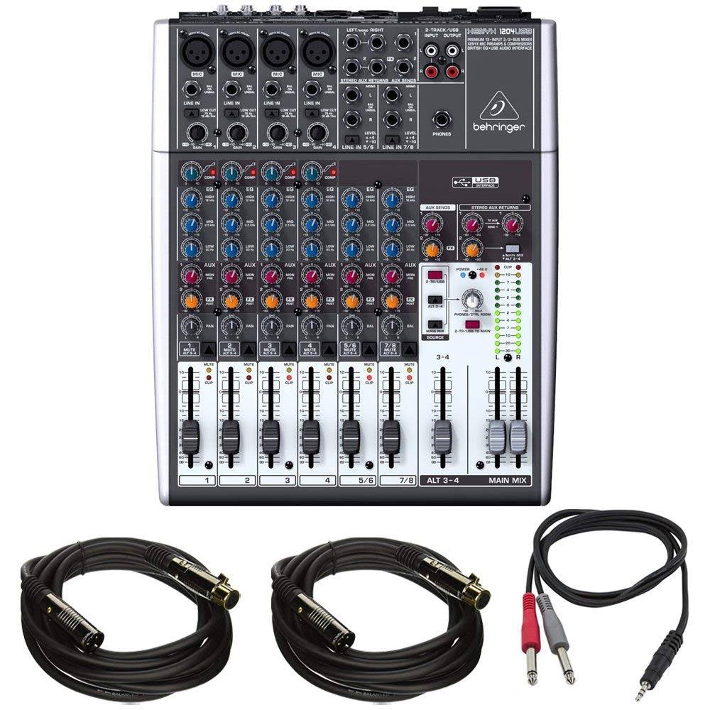Behringer Xenyx 1204USB Small Format Mixer with Xenyx Mic Preamps, 12