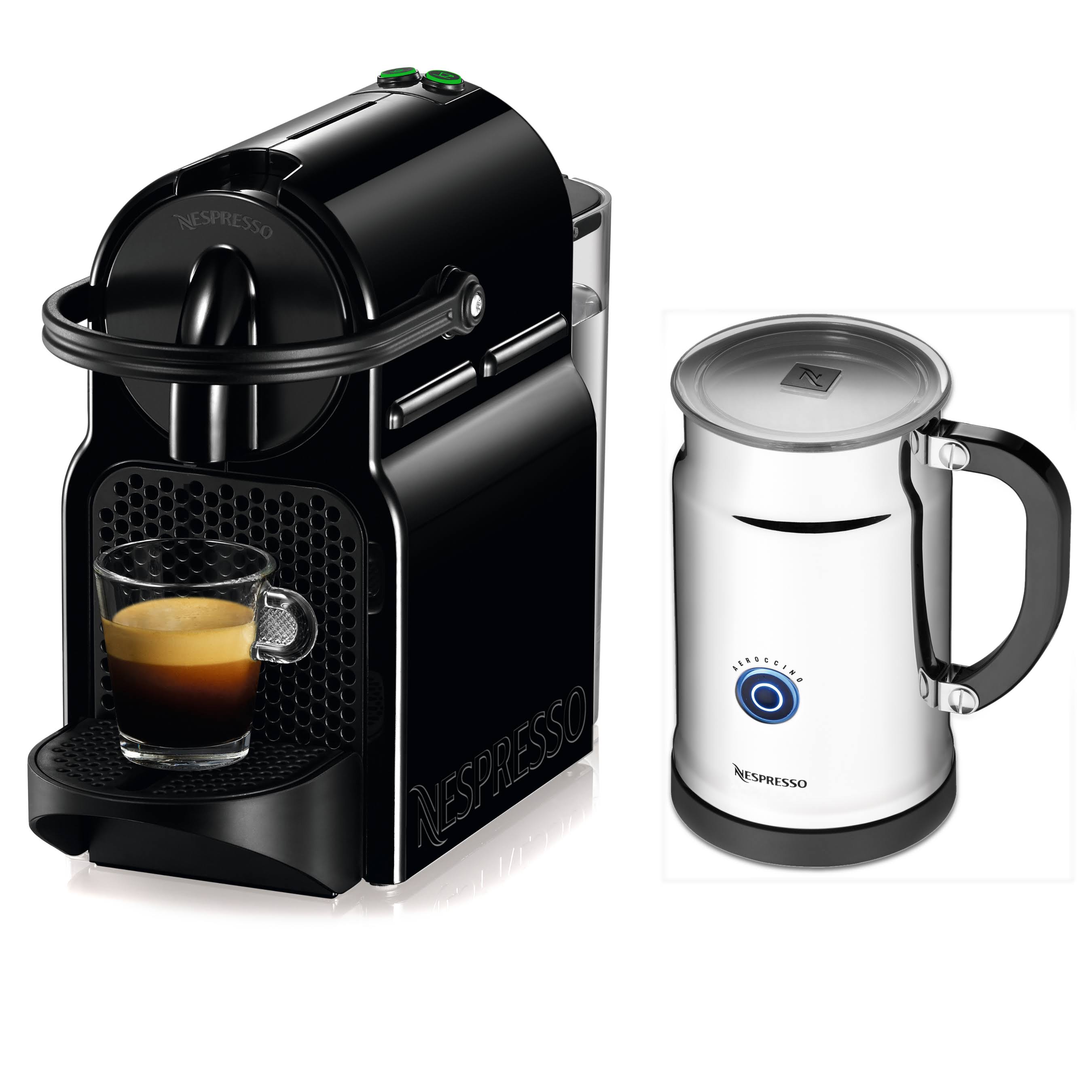 Nespresso Inissia C40 Espresso Machine Bundle with Aeroccino Plus Milk