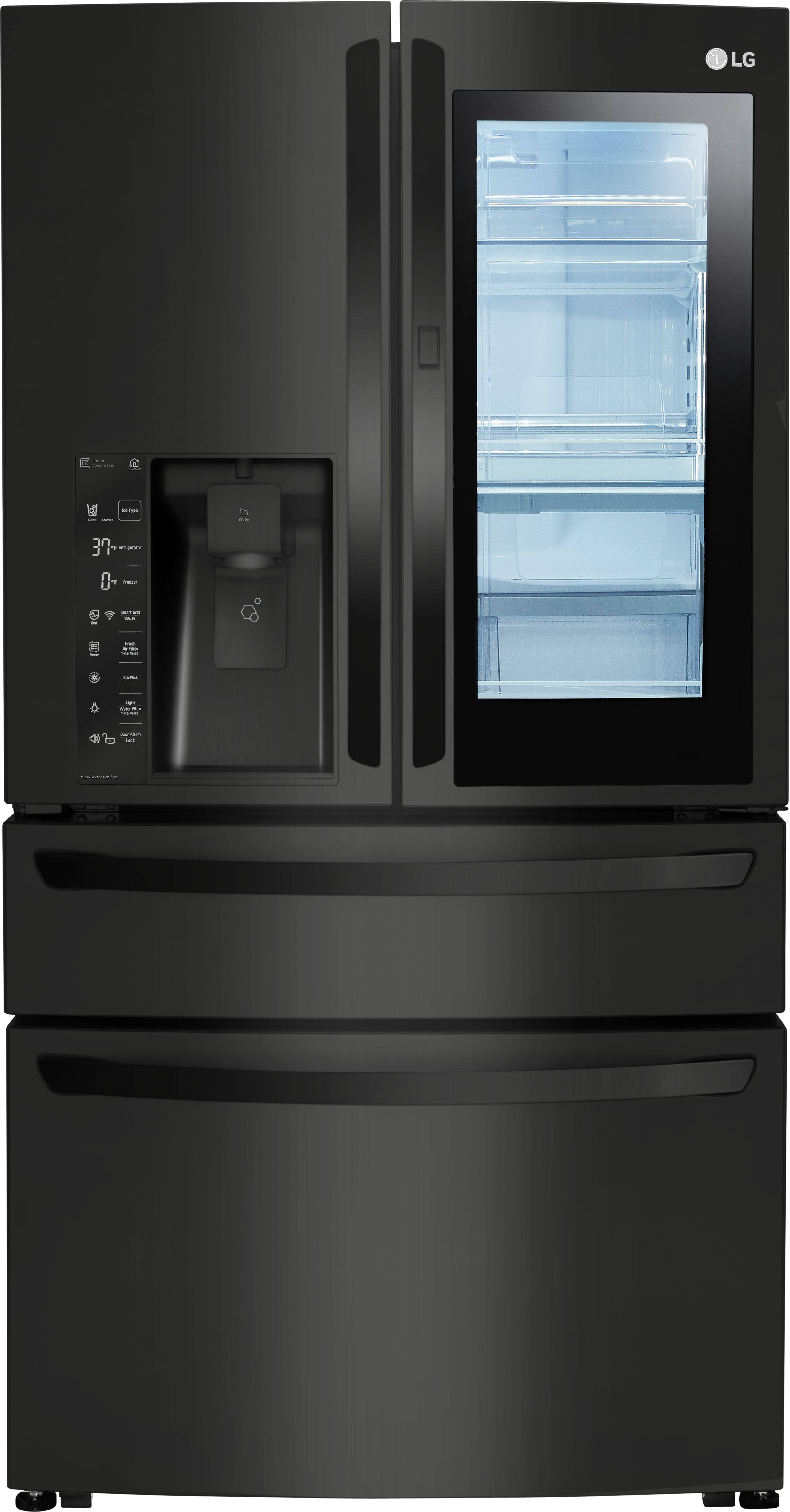 LG 23 Cu. ft. Matte Black Stainless Steel Smart Instaview Doorindoor