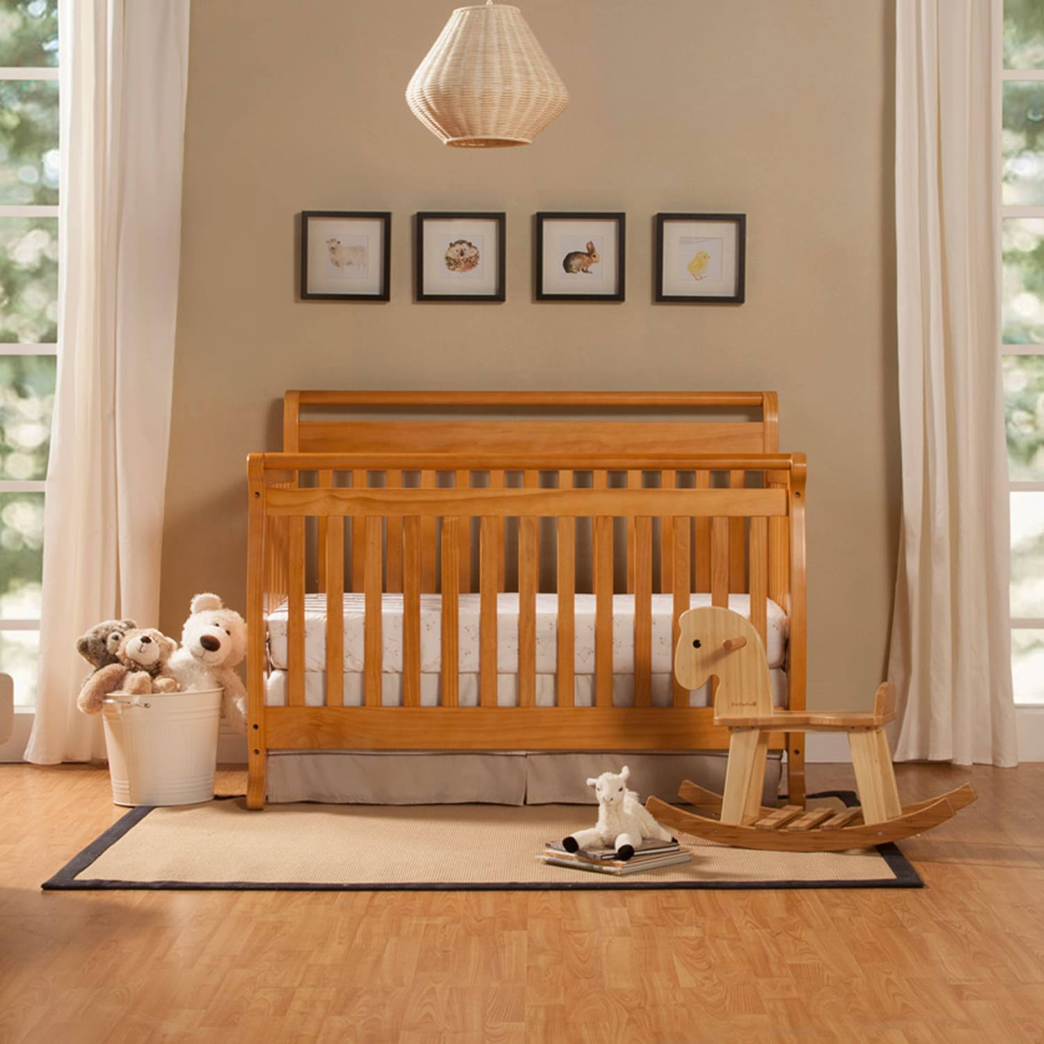 Davinci Emily 4in1 Convertible Crib Honey Oak Hrazda