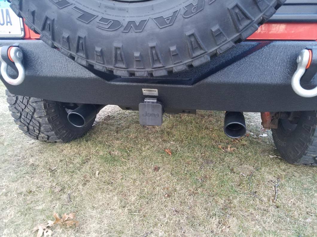 Jeep Wrangler RedRock 4x4 Dual Outlet AxleBack Exhaust with Black Tips