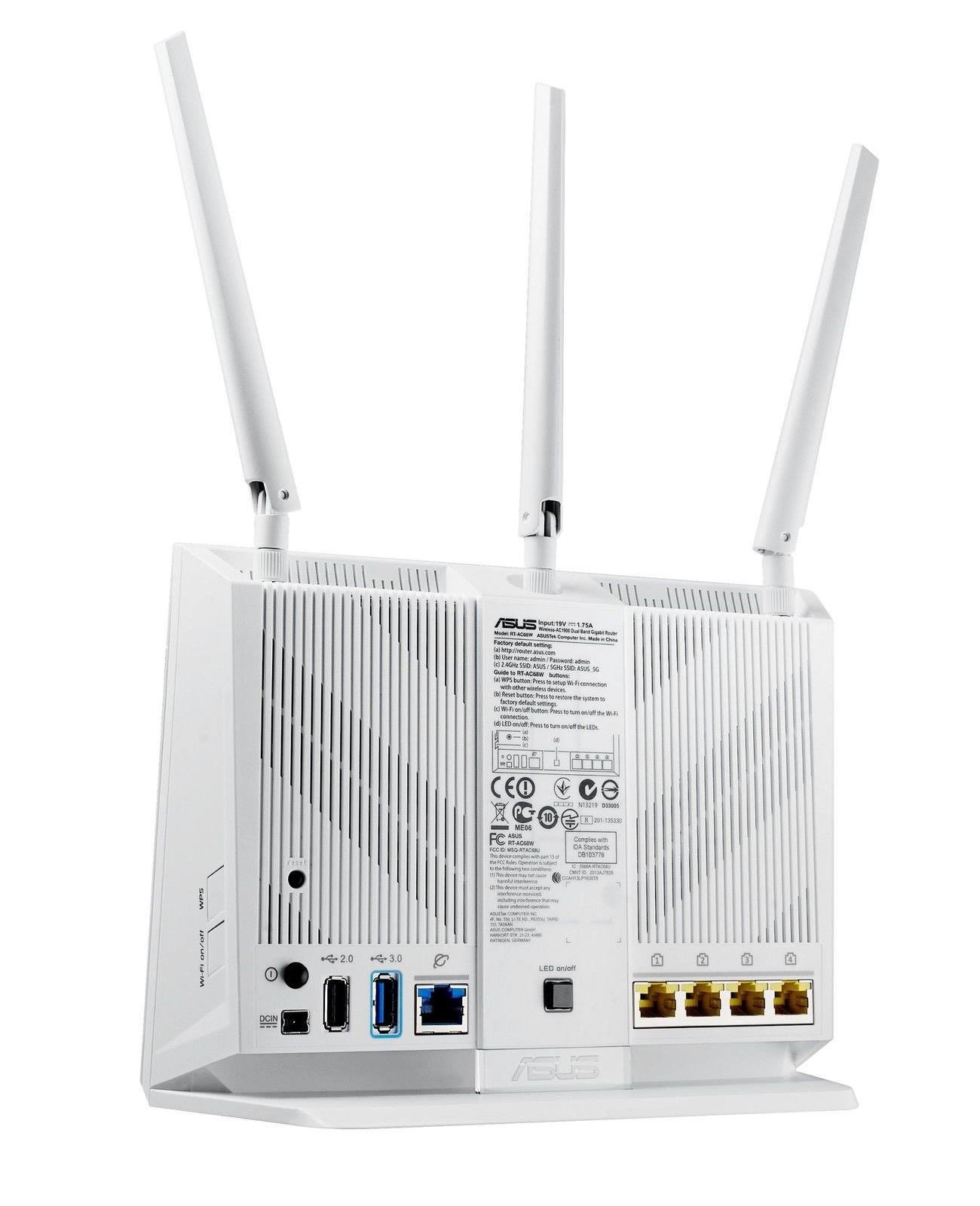 ASUS RTAC68W Wireless Router 1900 Mbps Gigabit 802.11ac