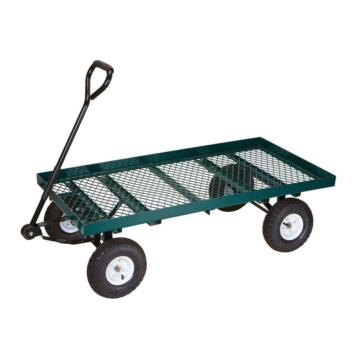 One Stop Gardens 1,000 lb. Mesh Deck Steel Wagon Hrazda