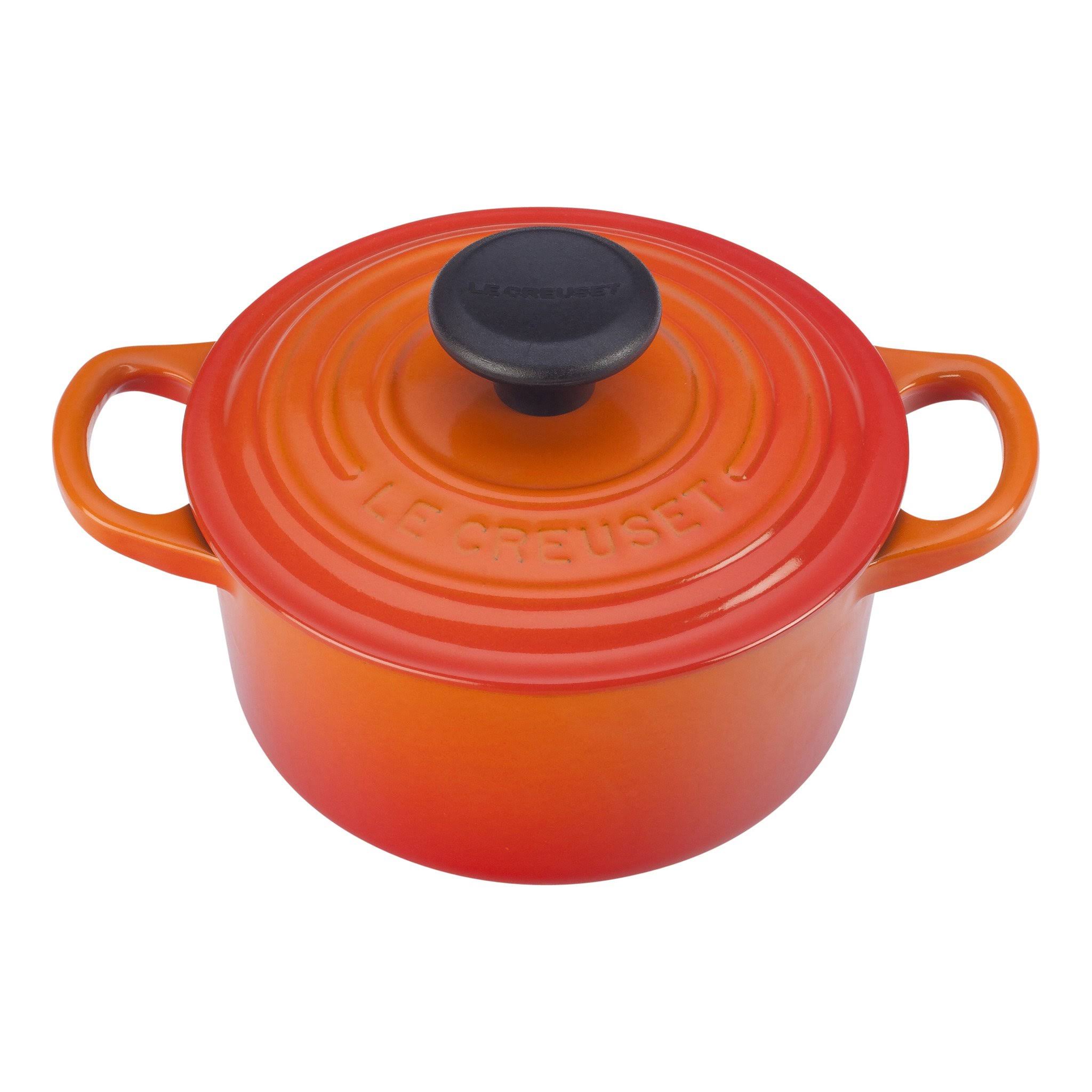 Le Creuset 1Quart Signature Cast Iron Round Dutch Oven Flame Frgino