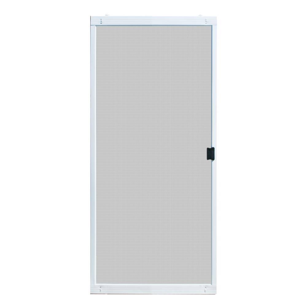 Unique Home Designs 36 in. x 80 in. Adjustable Fit White Metal Sliding