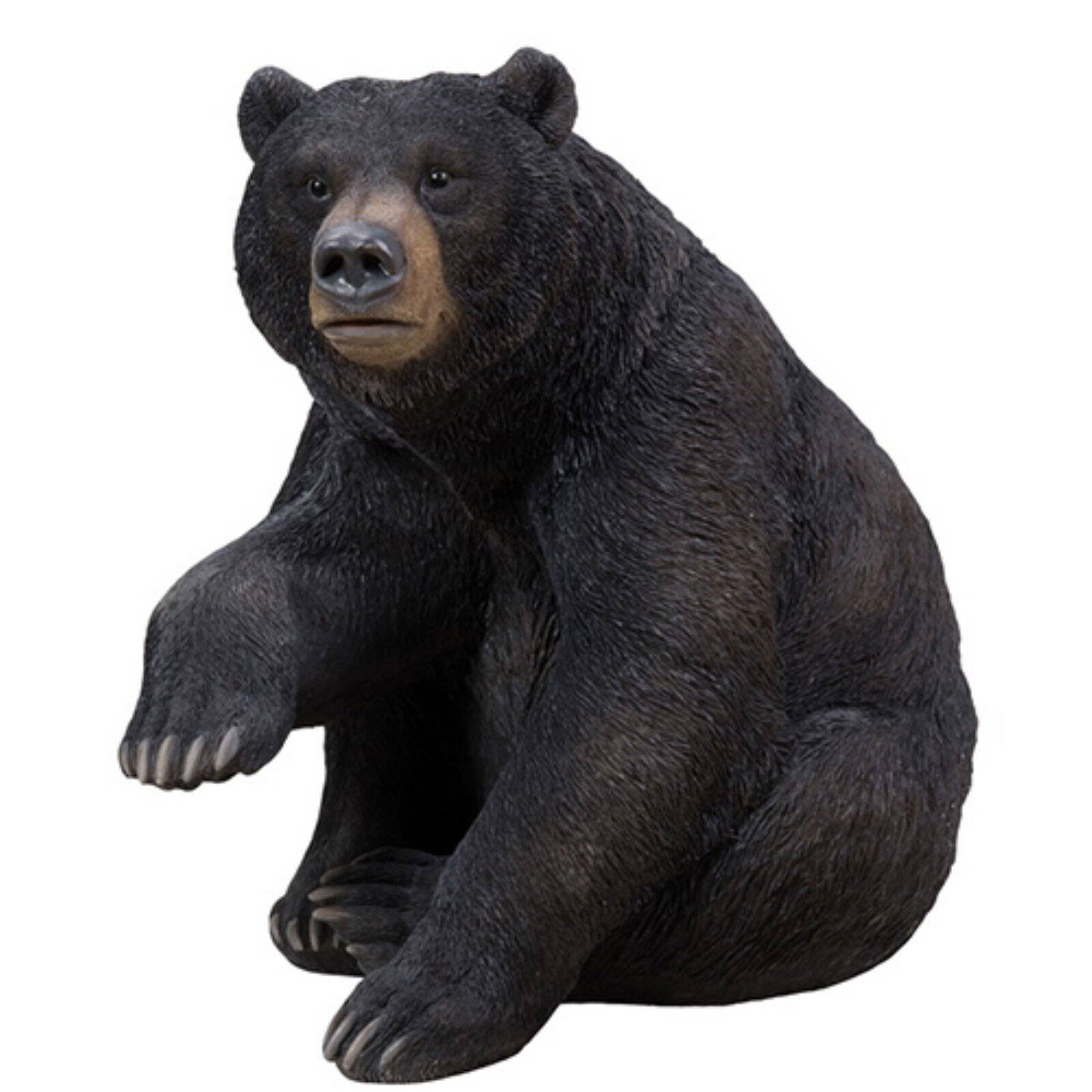 Hi-Line Gift Black Bear Sitting Statue - Frgino