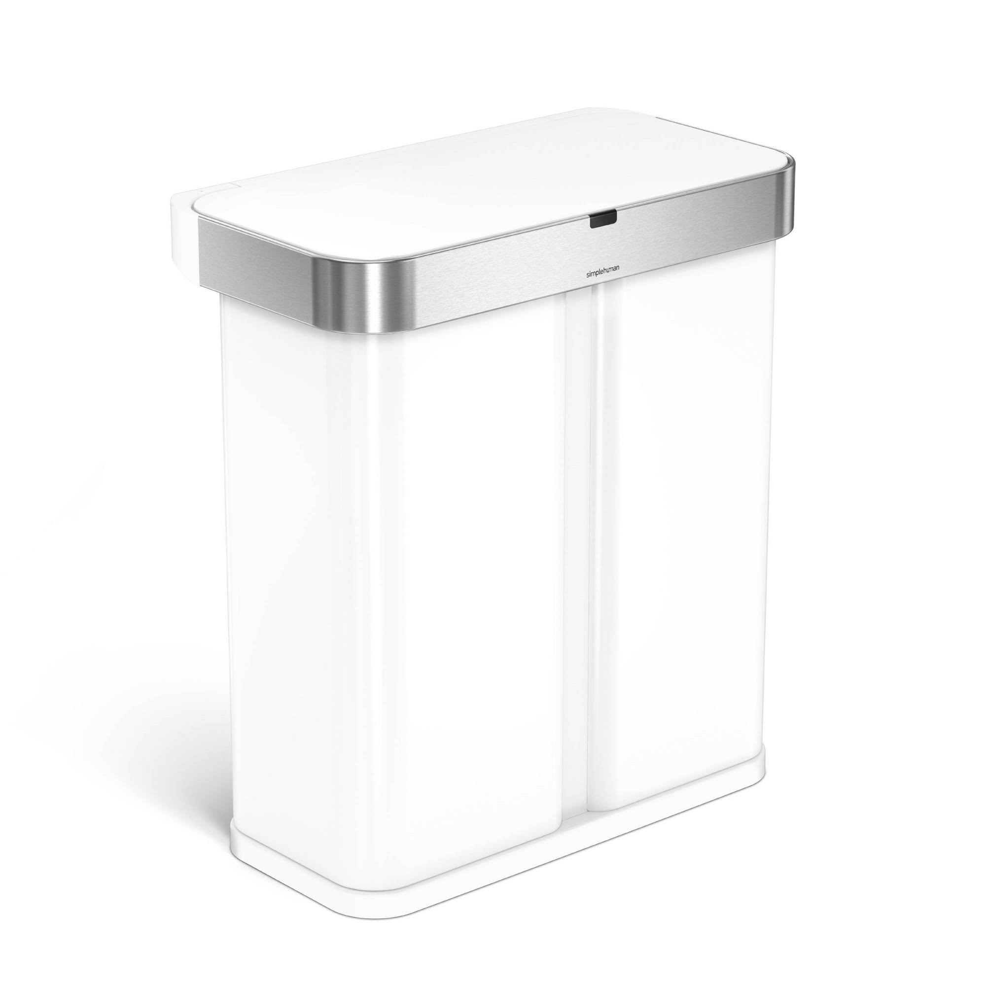 simplehuman 58Liter Dual Compartment Voice & Motion Sensor Trash Can