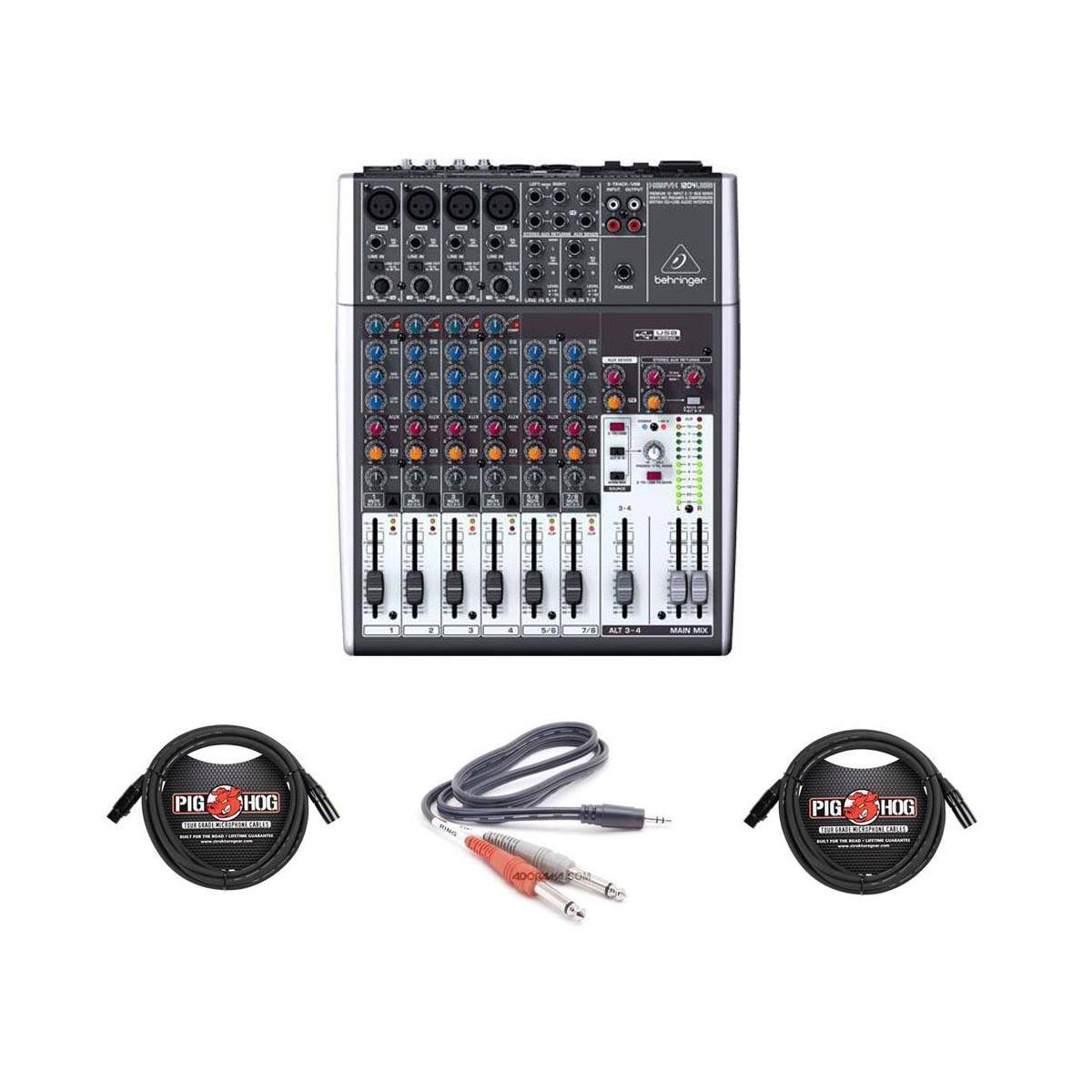Behringer Xenyx 1204USB Small Format Mixer with Xenyx Mic Preamps, 12