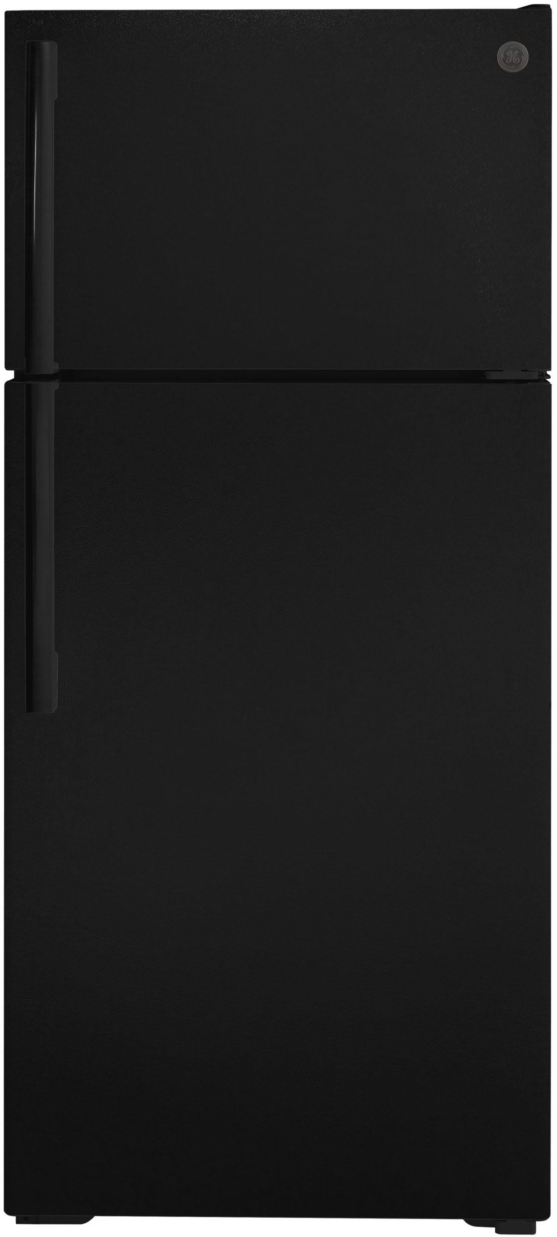 GE GTS17DTNRBB 16.6 Cu. ft. Top Freezer Refrigerator Black Frgino