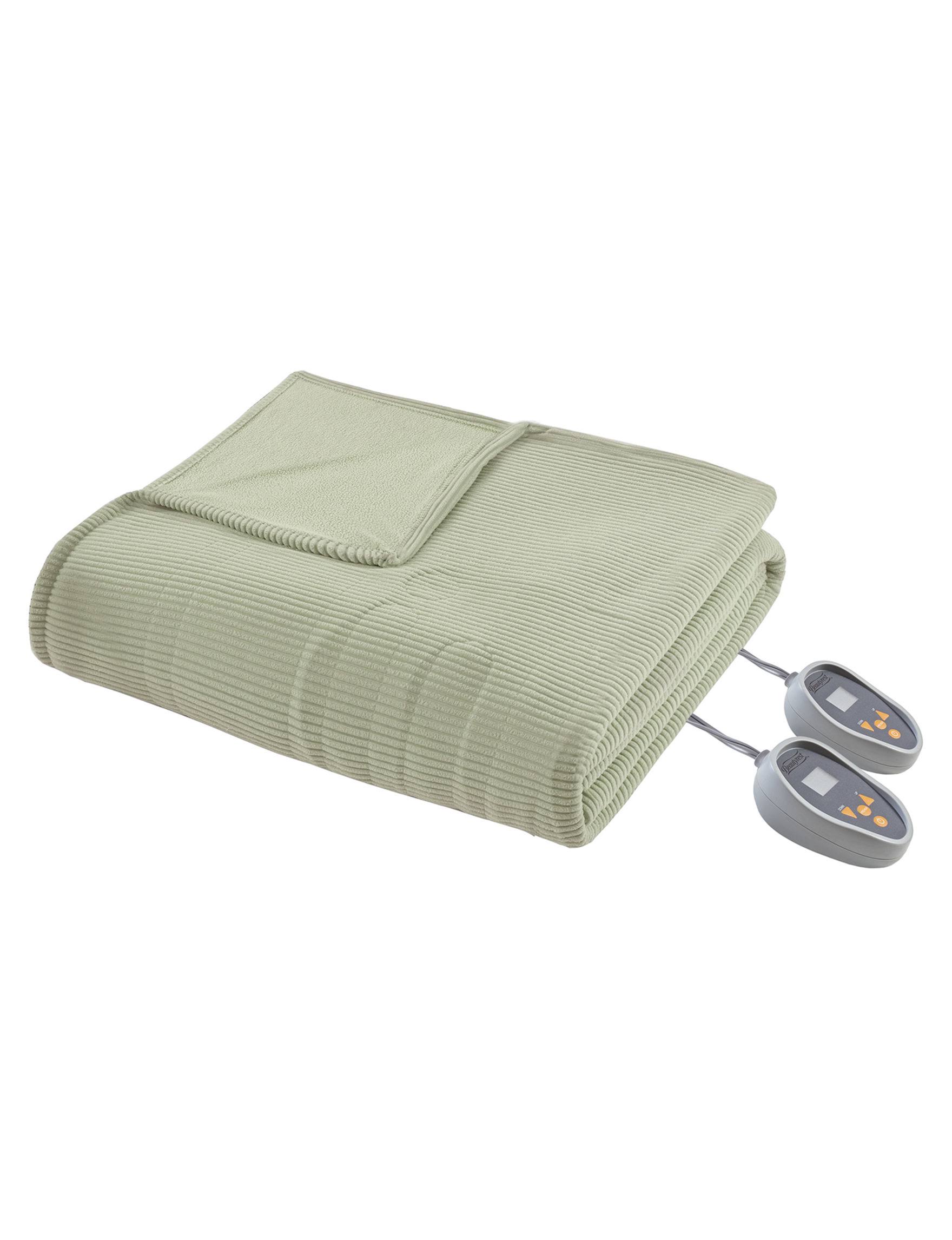 Beautyrest Electric Micro Fleece Heated Blanket Green King Hrazda