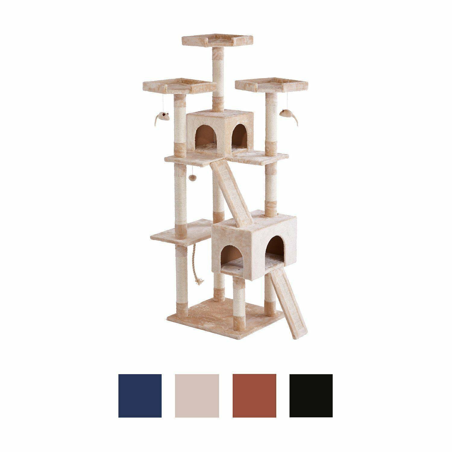 Frisco 72In Cat Tree, Cream Hrazda