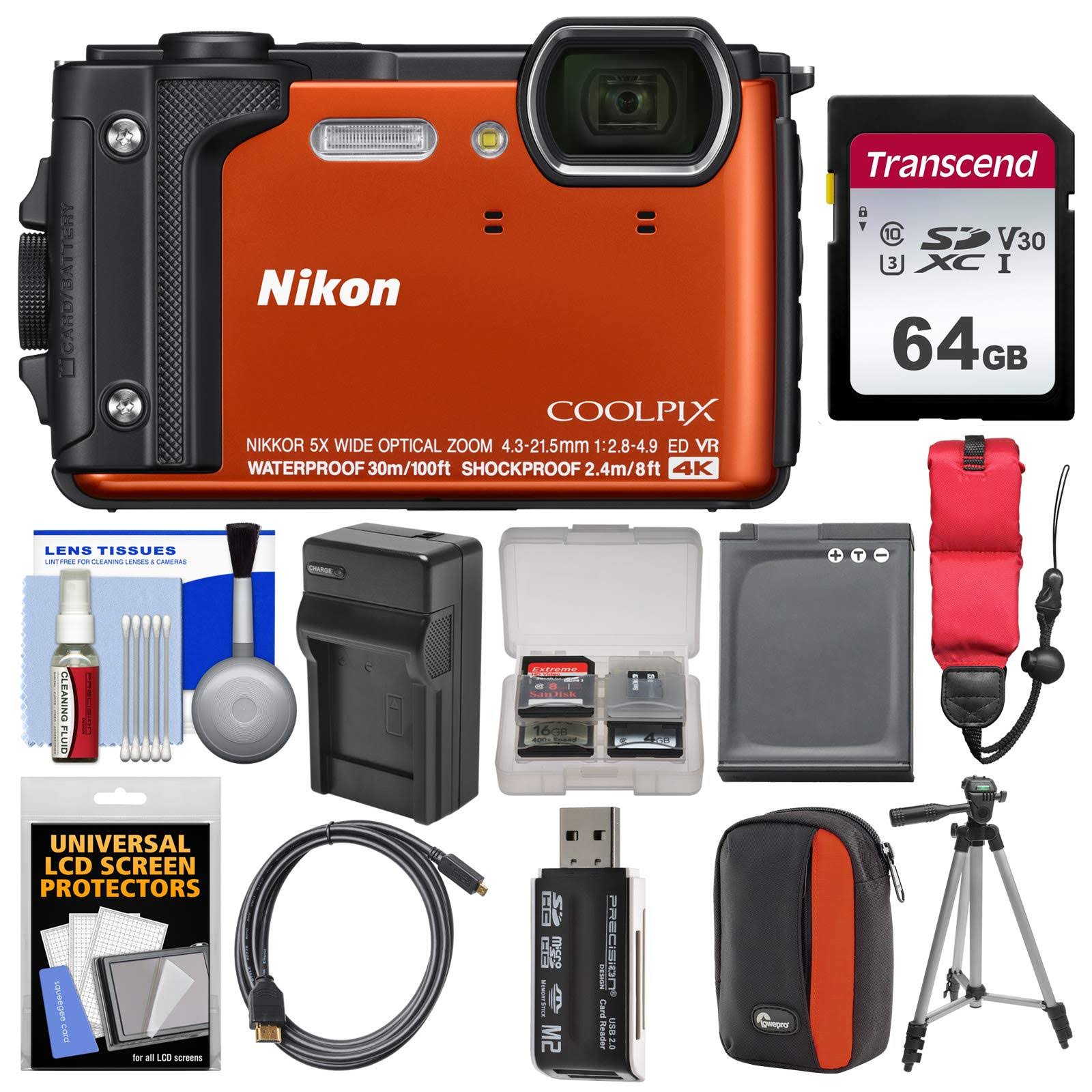 Nikon Coolpix W300 4K WiFi Shock & Waterproof Digital Camera (Orange