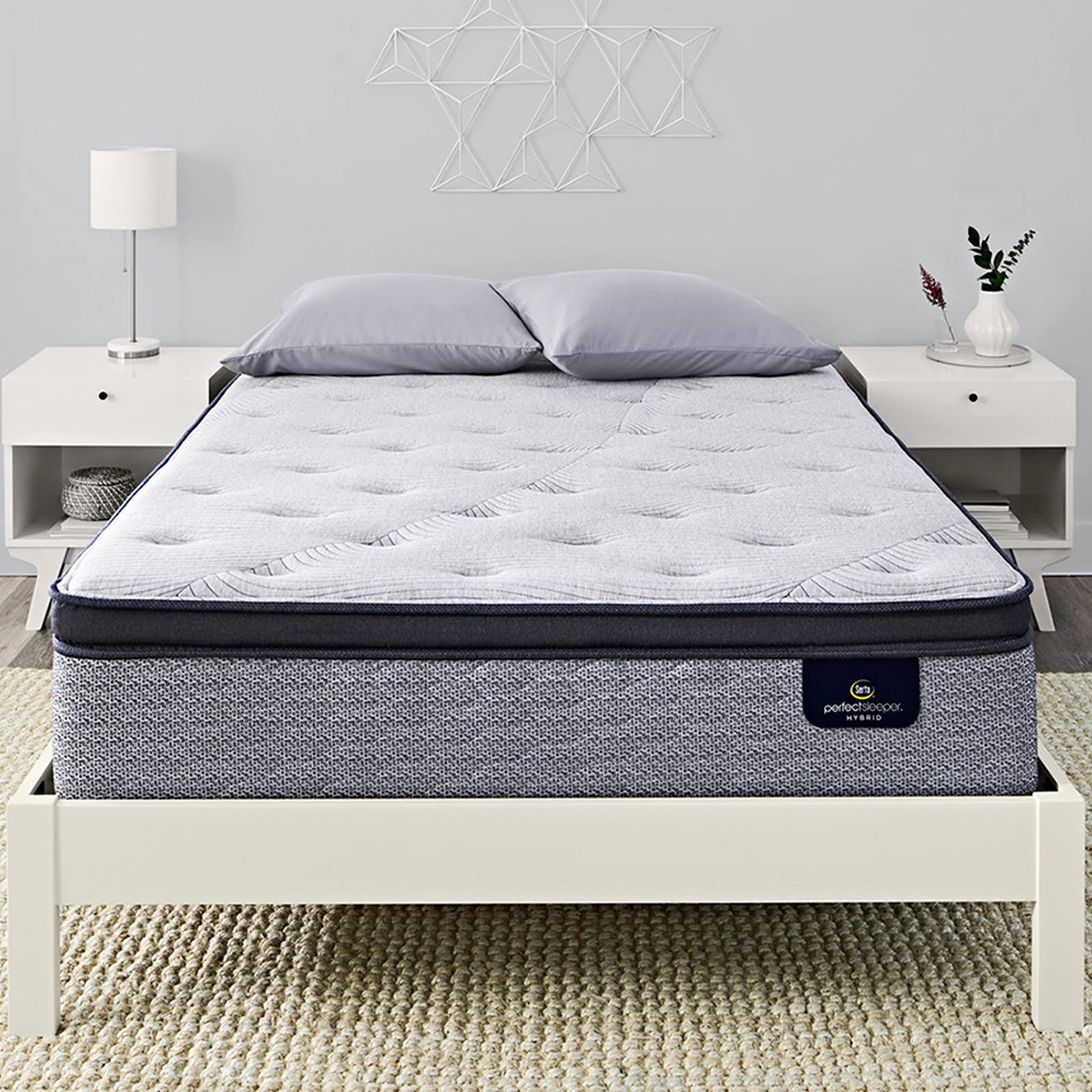 Twin Serta Perfect Sleeper Hybrid Standale II Firm Pillow Top Mattress ...