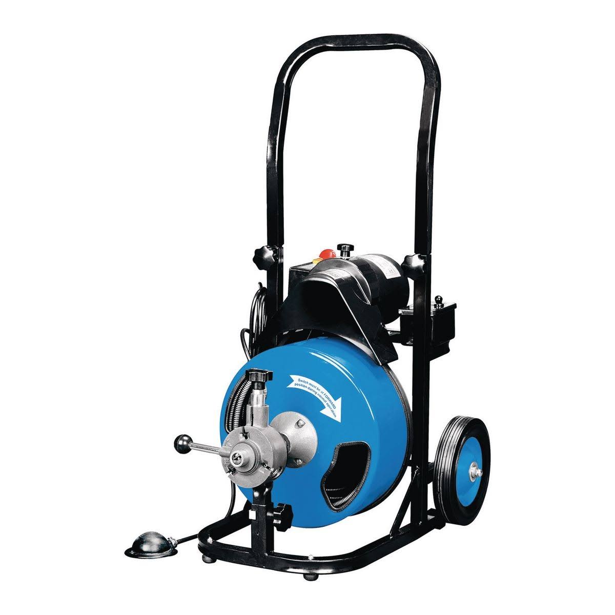 Pacific Hydrostar 50 ft. Commercial PowerFeed Drain Snake with GFCI