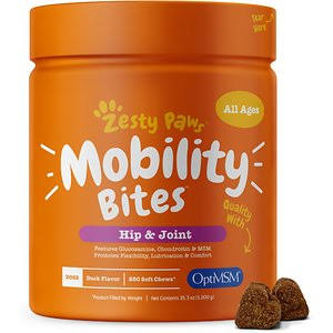 zesty Paws Mobility bites Hip & Joint Support Duck Flavor Dog ...