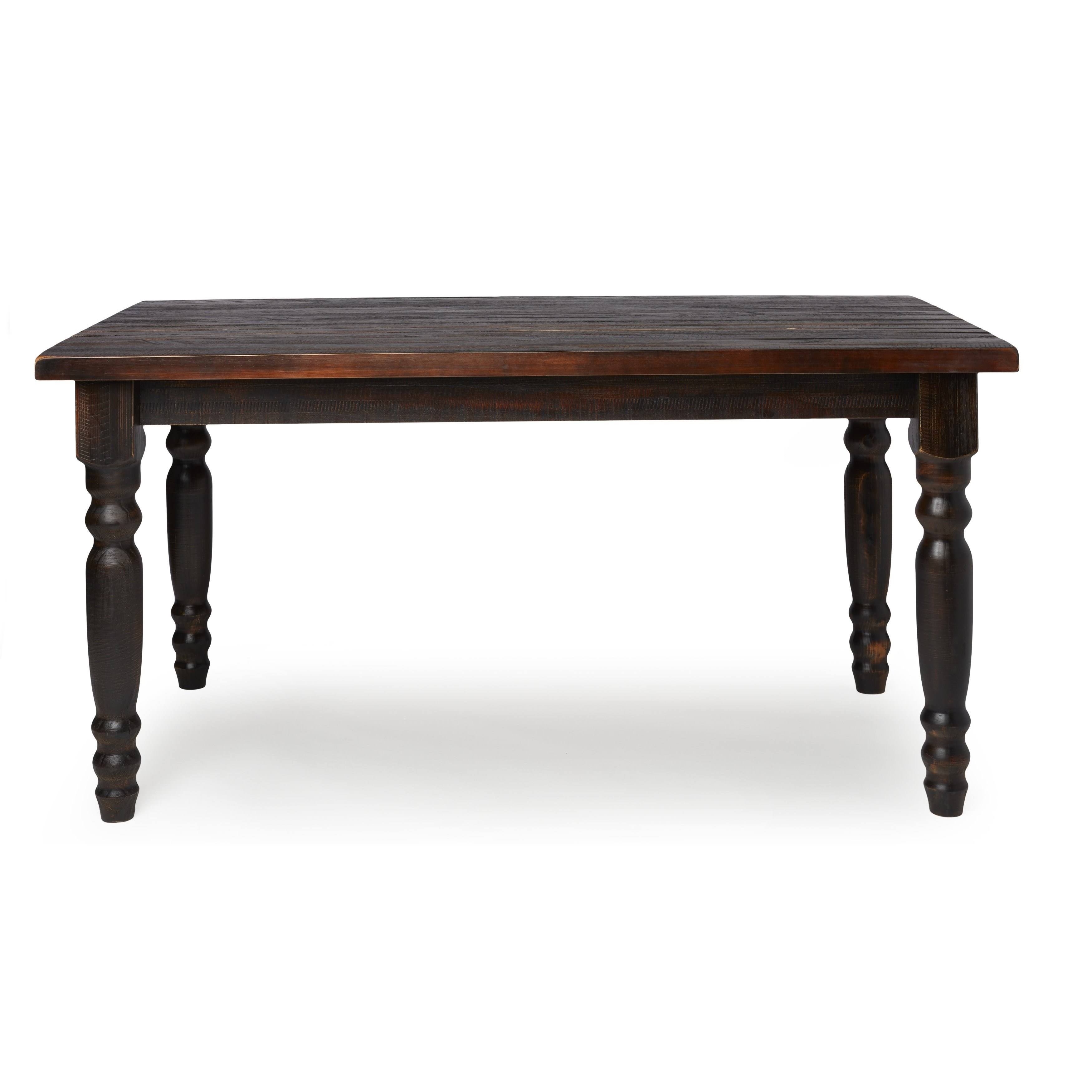 Grain Wood Furniture Valerie 63inch Solid Wood Dining Table, Brown