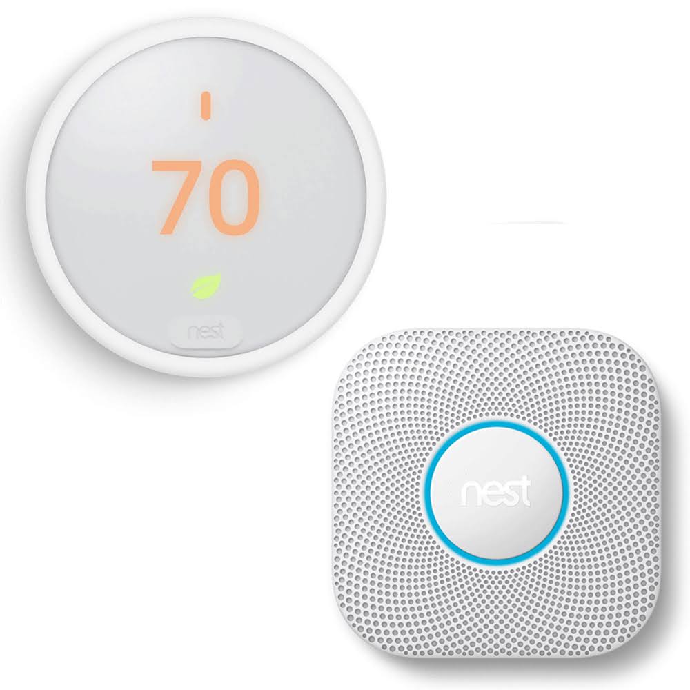 Nest T4000ES Learning Thermostat E (White) w/ Nest Protect Battery 2nd