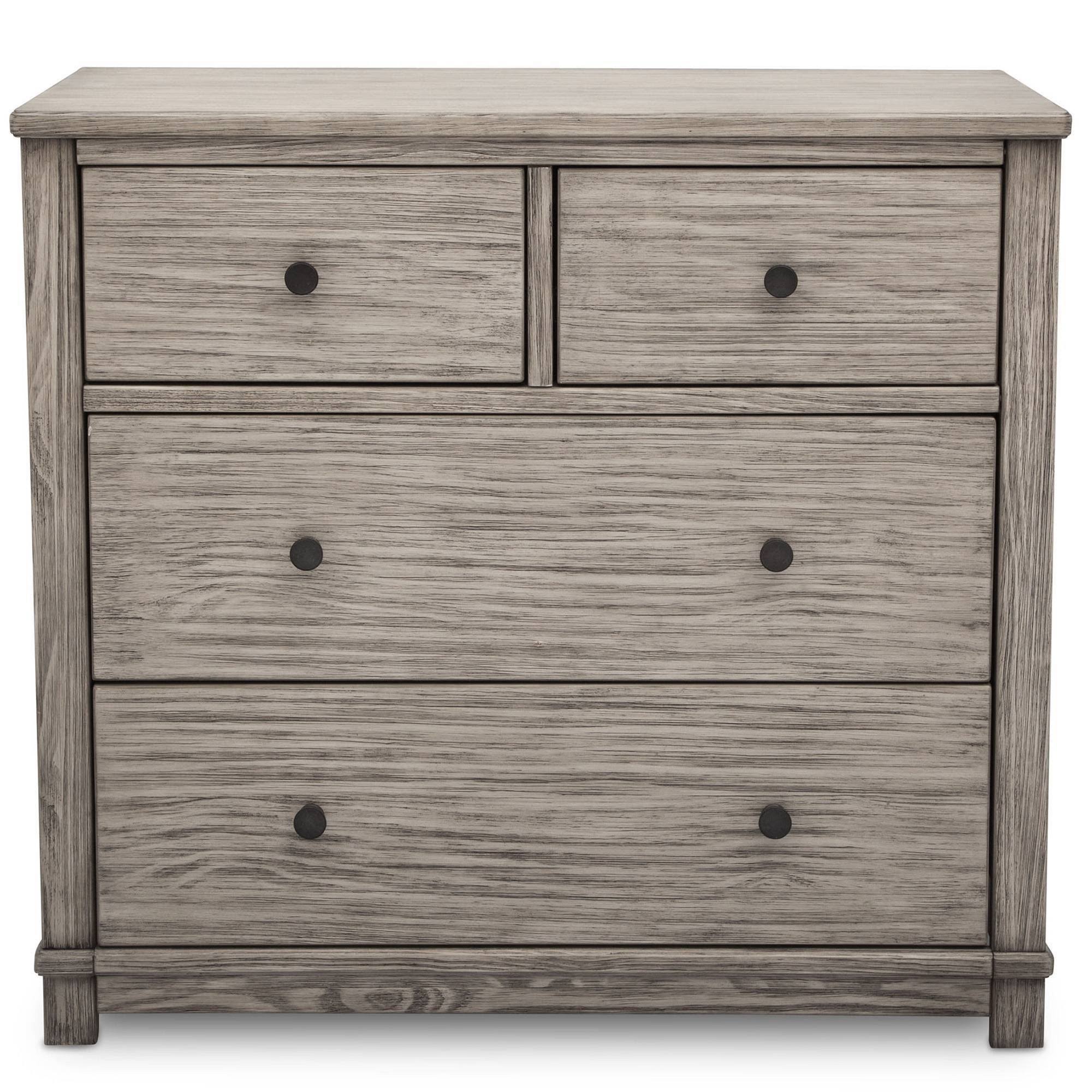 Monterey 4 Drawer Dresser Changer Combo Rustic White Frgino
