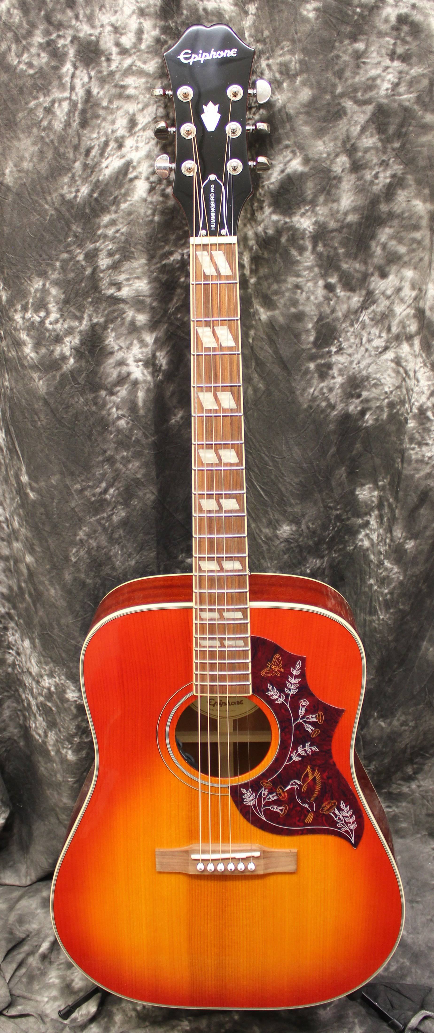 Epiphone Hummingbird PRO AcousticElectric Guitar Faded Cherry Frgino