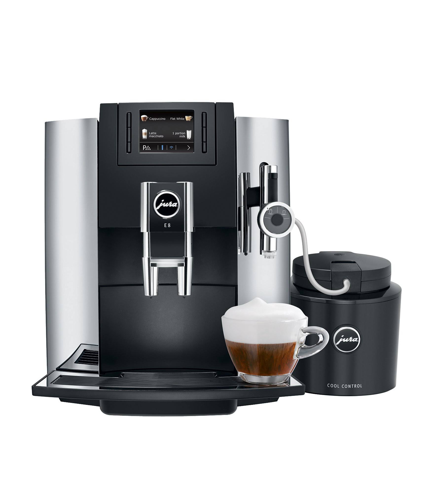 Jura E8 Automatic Espresso Machine and Grinder Chrome Hrazda