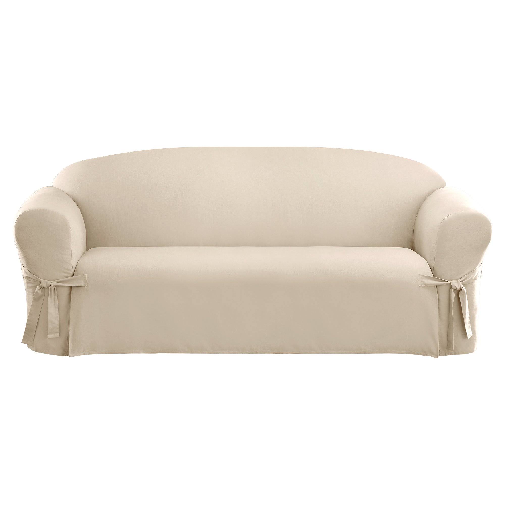 Sure Fit Cotton Duck Sofa Slipcover, Natural Hrazda