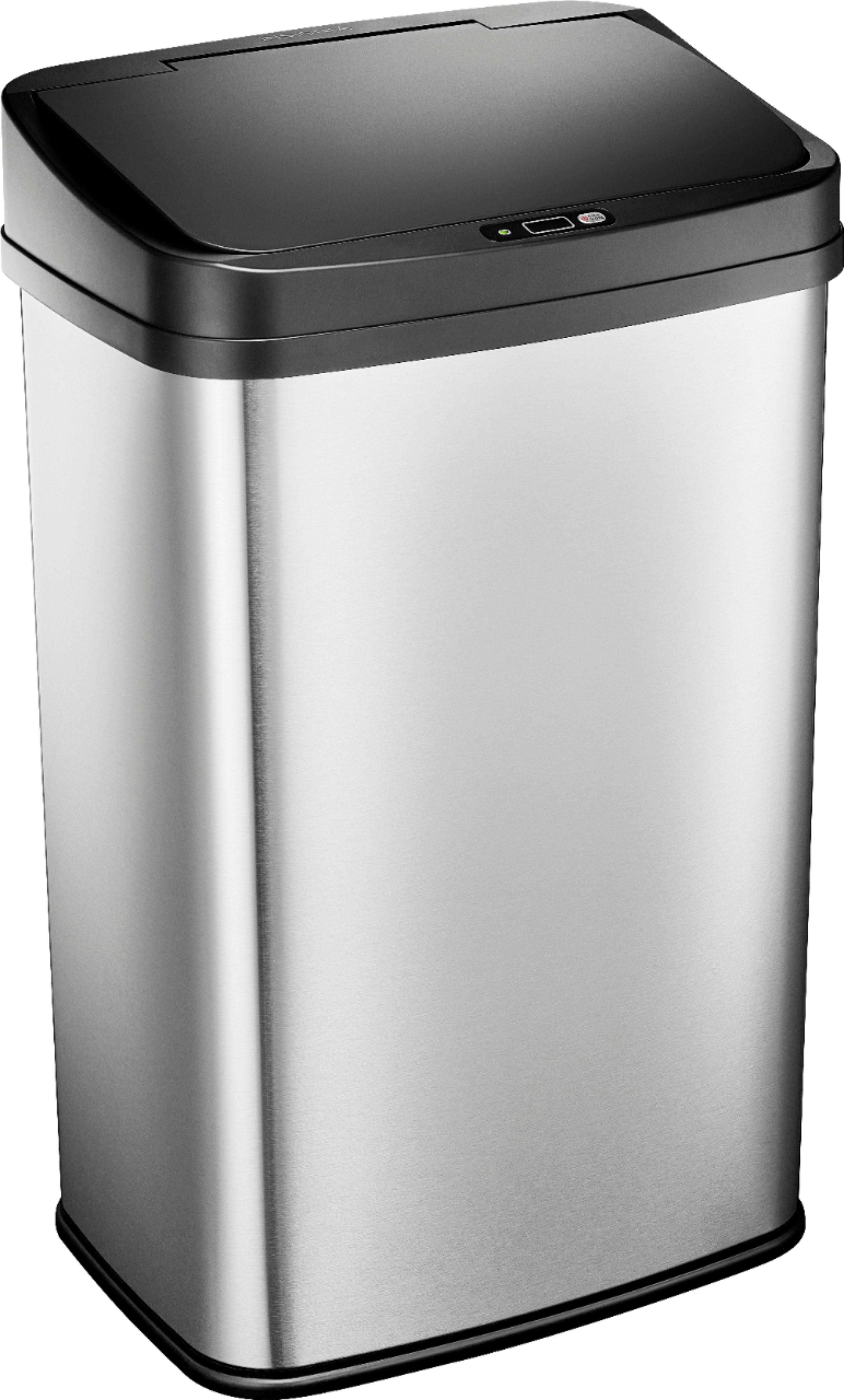 Insignia 13 gal. Automatic Trash Can Stainless Steel Cirtcod