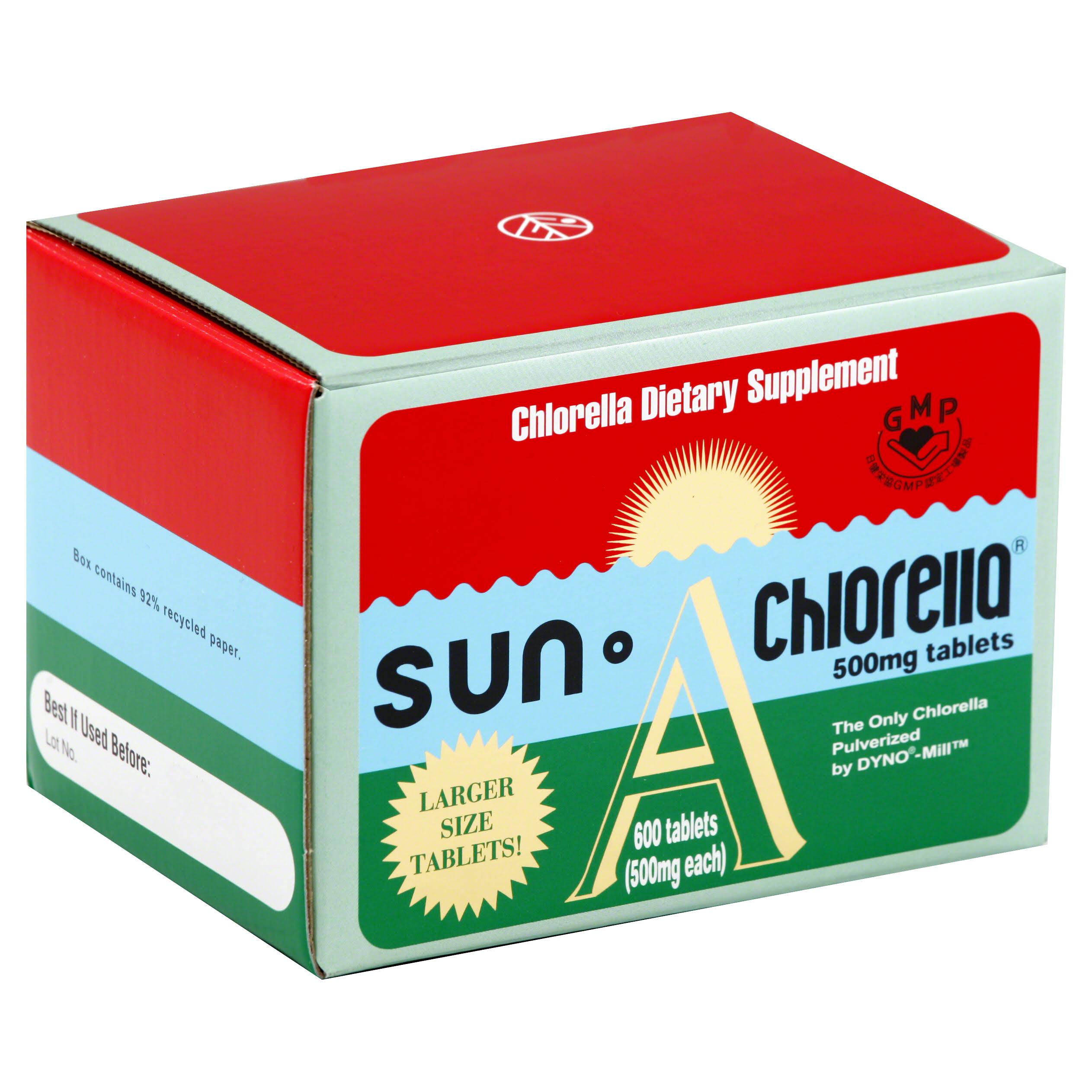 Sun Chlorella Chlorella, 500 mg, Tablets 600 tablets Cirtcod