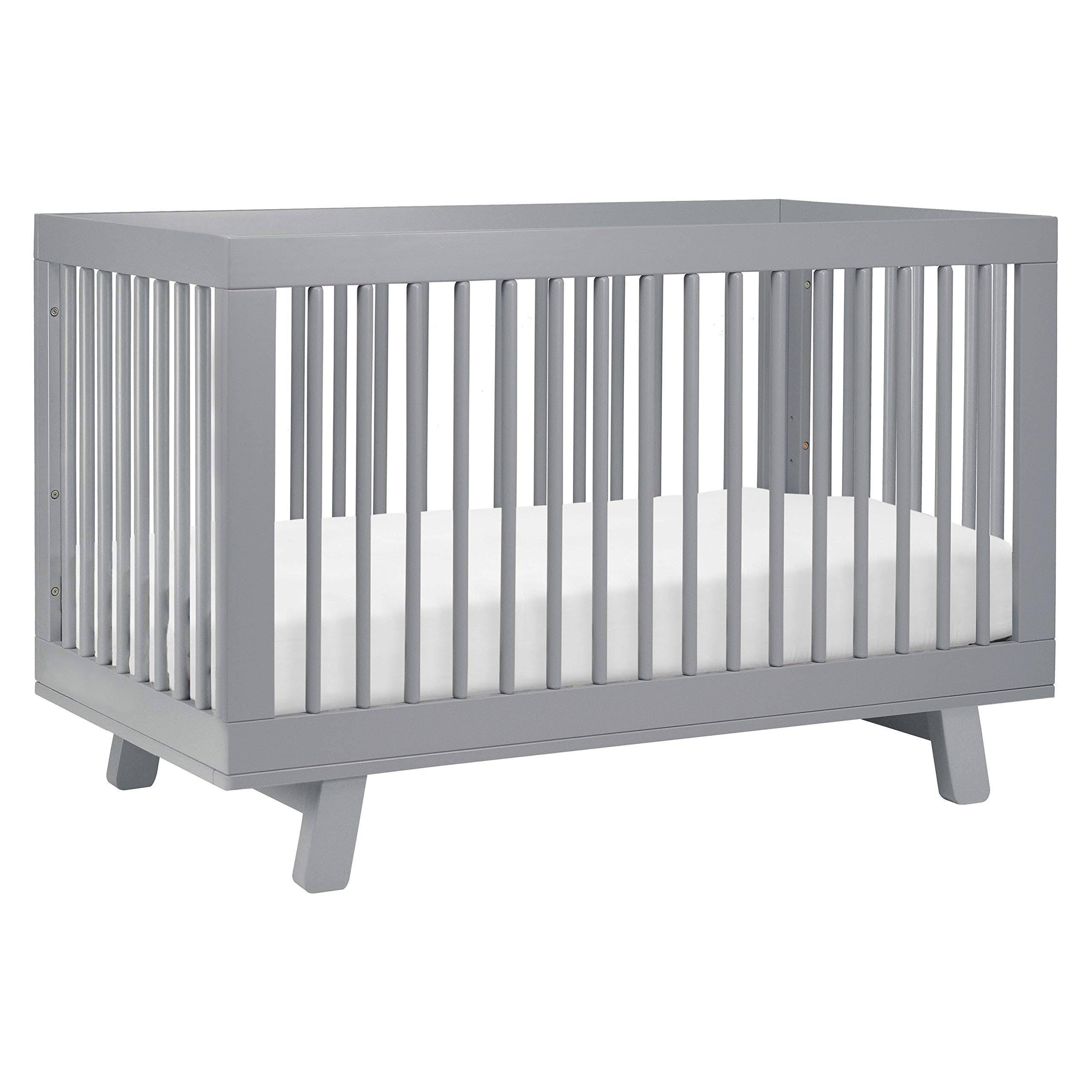 Babyletto Hudson 3in1 Convertible Crib with Toddler Rail Grey Cirtcod