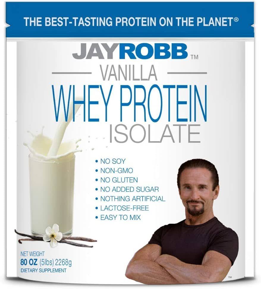 Jay Robb Whey Protein Isolate, Vanilla 80 oz bag Cirtcod
