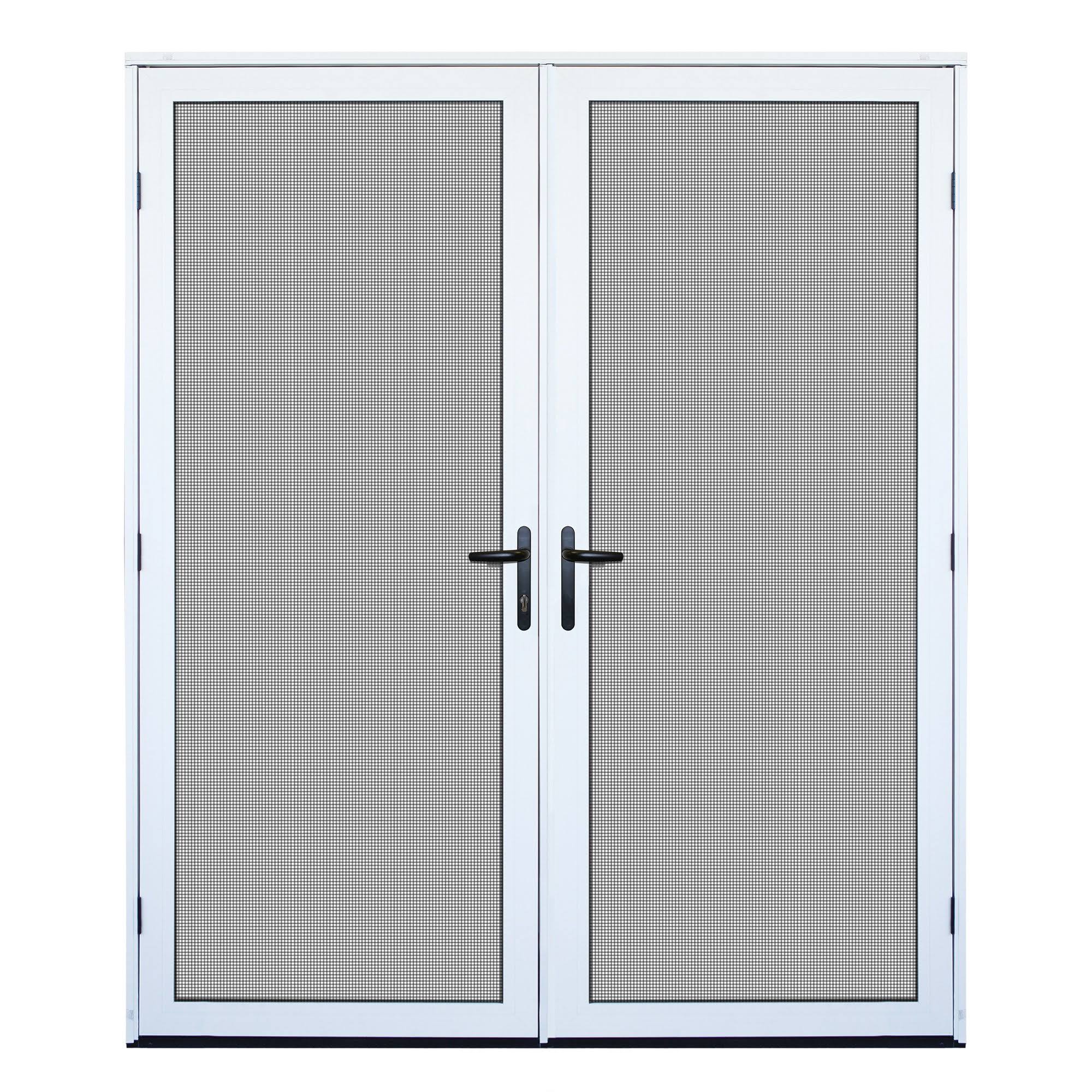 64 in. x 80 in. White Surface Mount Ultimate Security Screen Door with