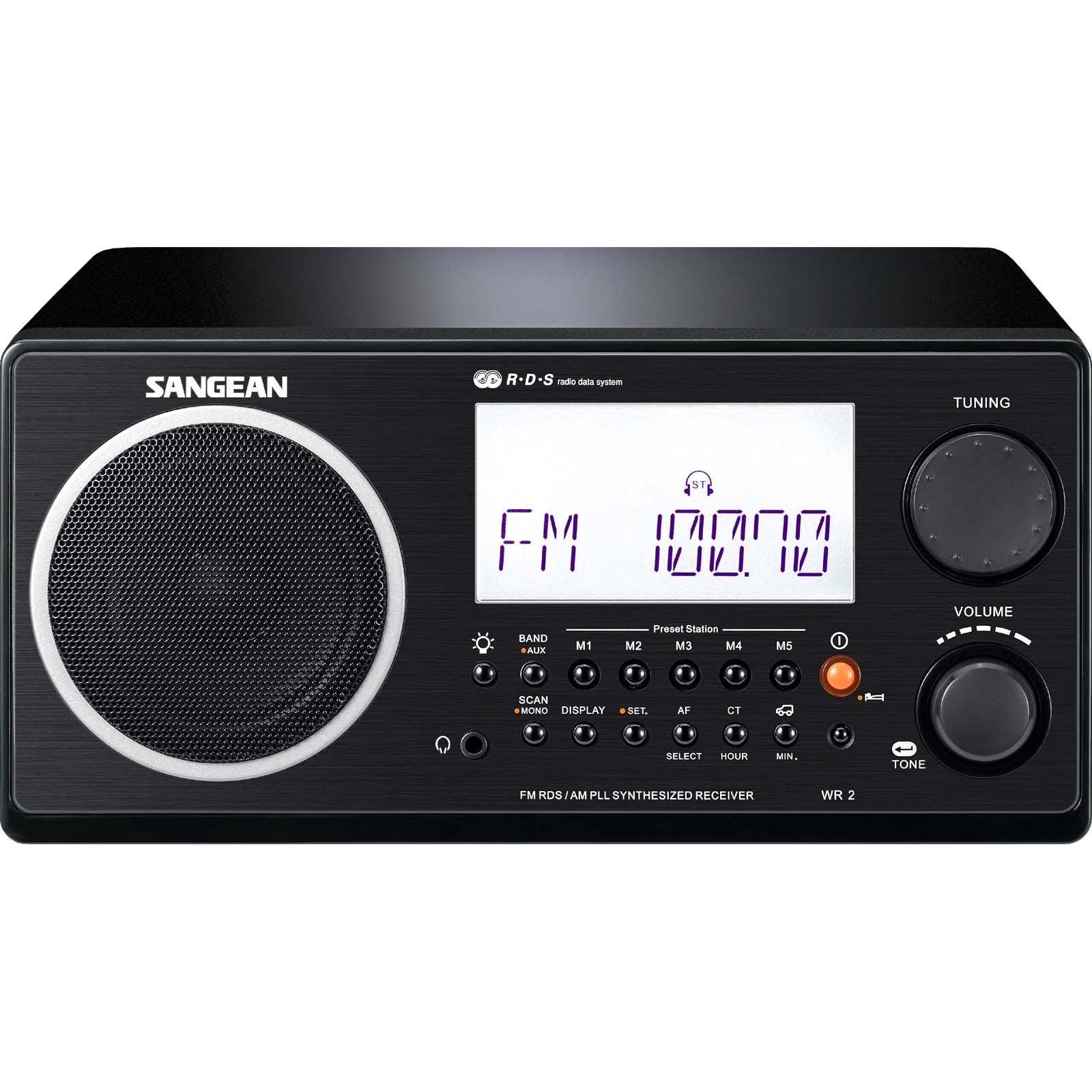 Sangean Wr2 Black Digital AM/FM Table Top Radio Cirtcod