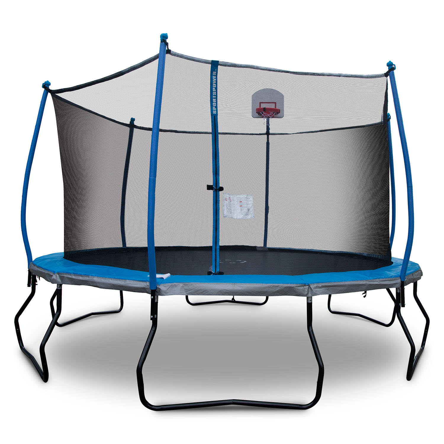 Bounce Pro 14ft Trampoline with Safety Enclosure and Basketball System