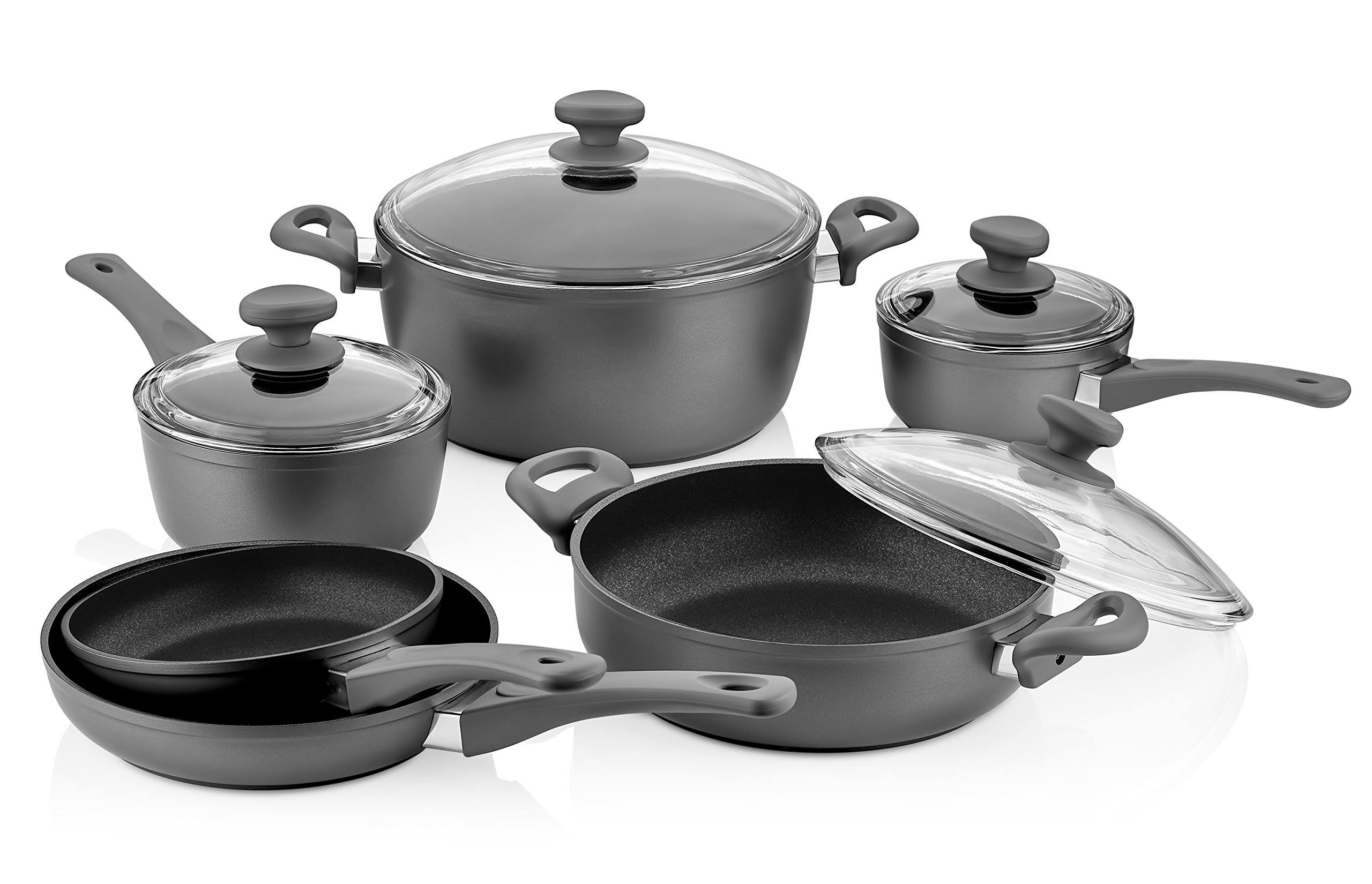 Saflon Titanium Nonstick 10Piece Cookware Set 4mm Aluminum with