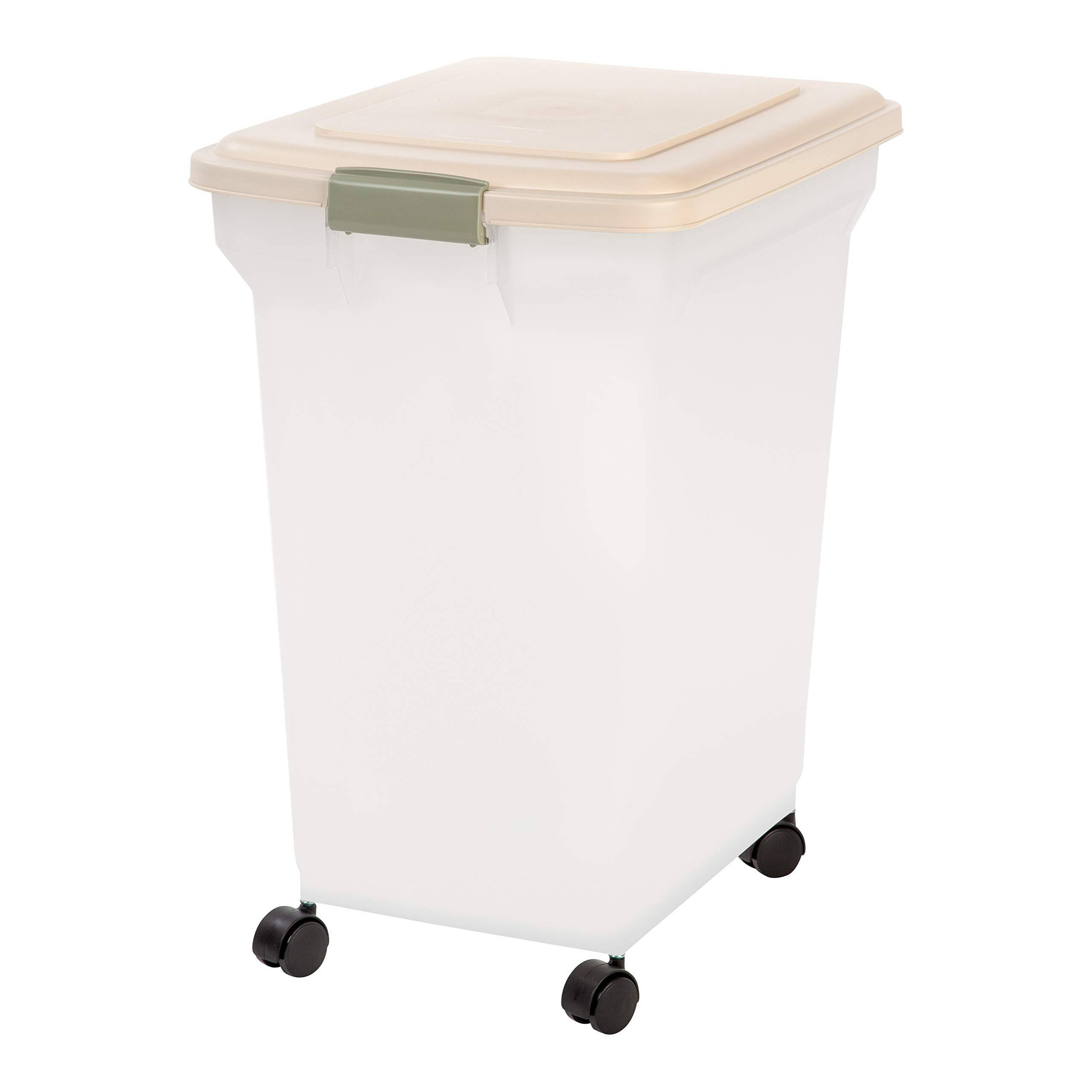 Iris 67 Quart Airtight Pet Food Container, Almond (300689)