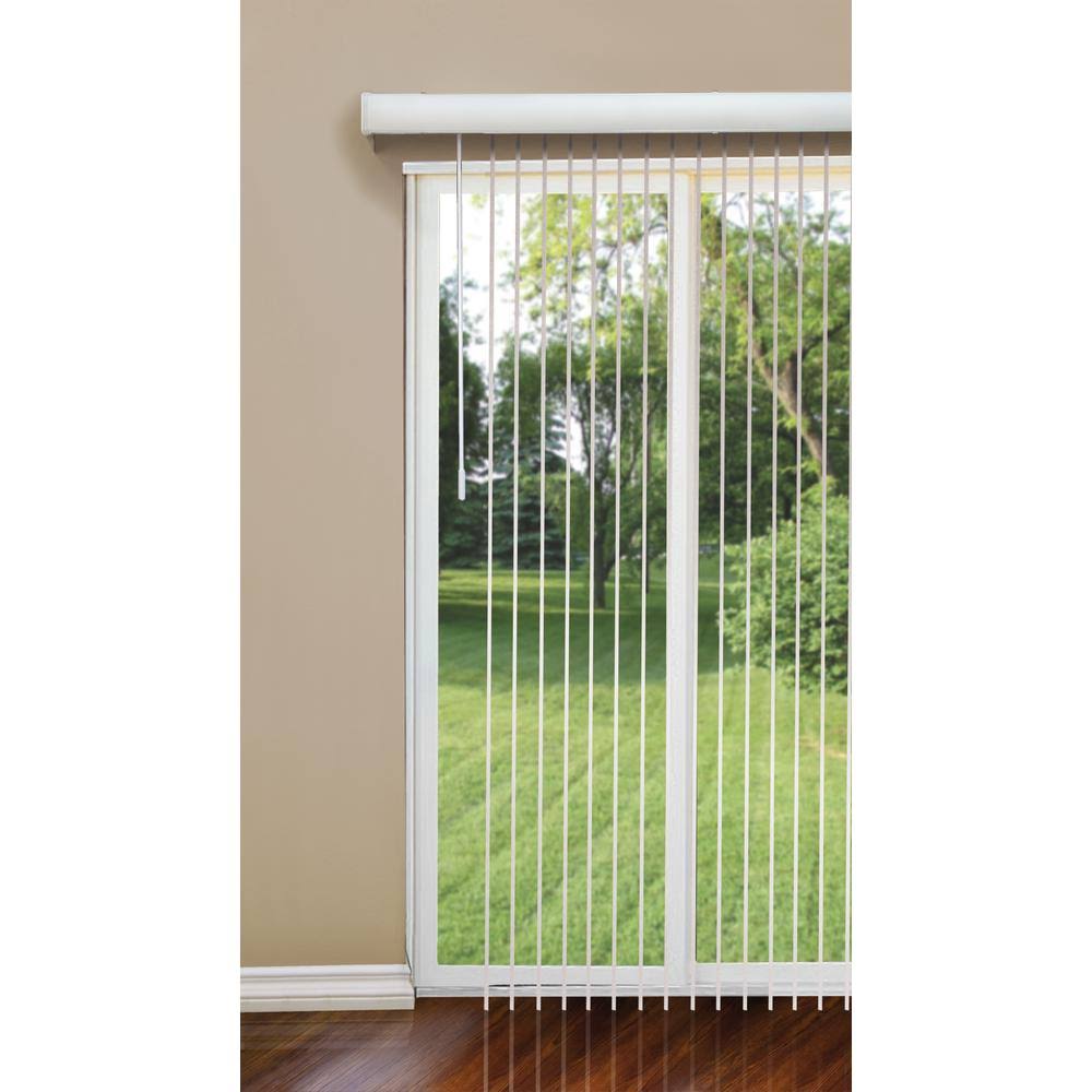 Hampton Bay Faux Wood 3.5 in. Vertical Blind 104 in. W x 84 in. L