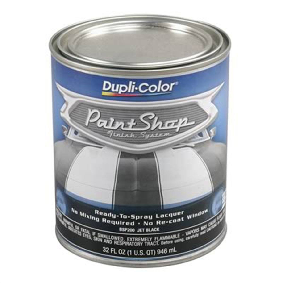 DupliColor BSP200 Jet Black Paint Shop Finish System 32 oz