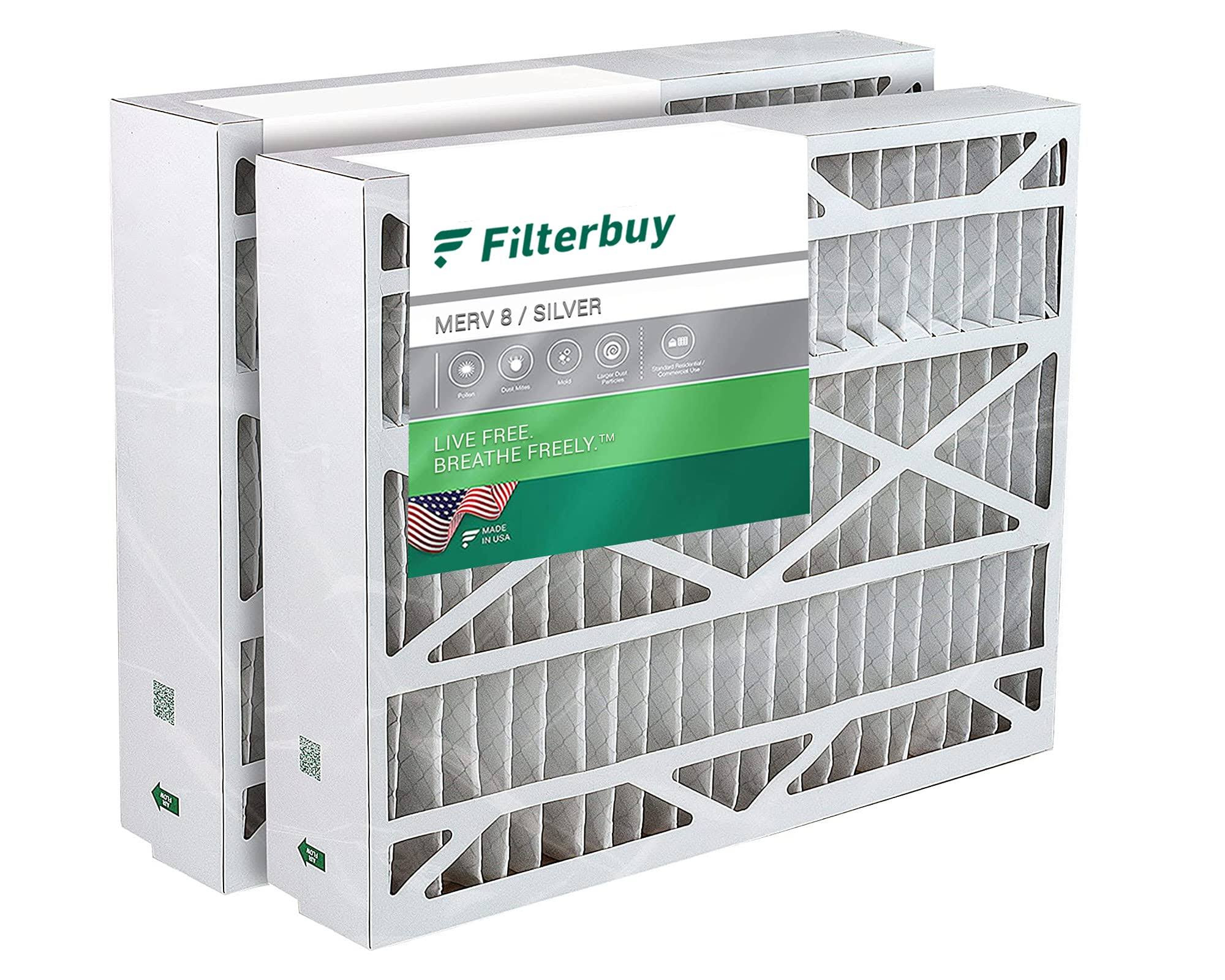 Filterbuy 14.5x27x5 Air Filter MERV 8, Pleated Replacement HVAC AC