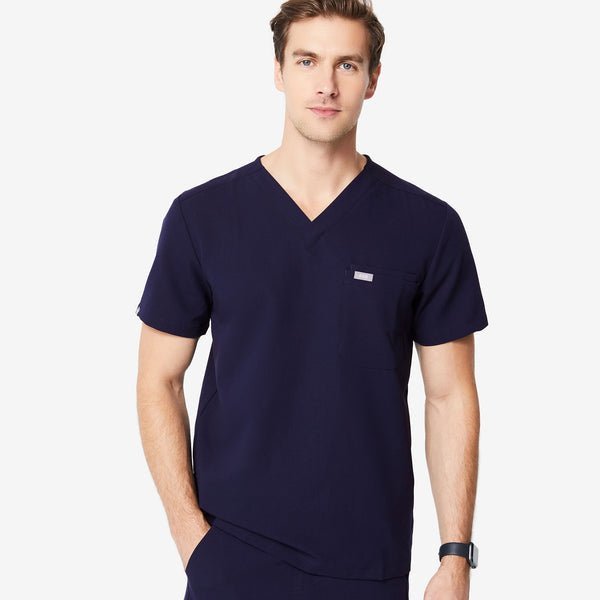 Men's Leon Three-Pocket Scrub Top | Navy