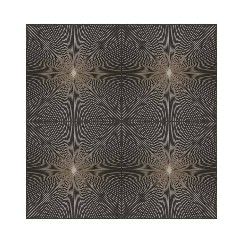 Seabrook Wallpaper in Black, Metallic Gold, Metallic Silver LD80700