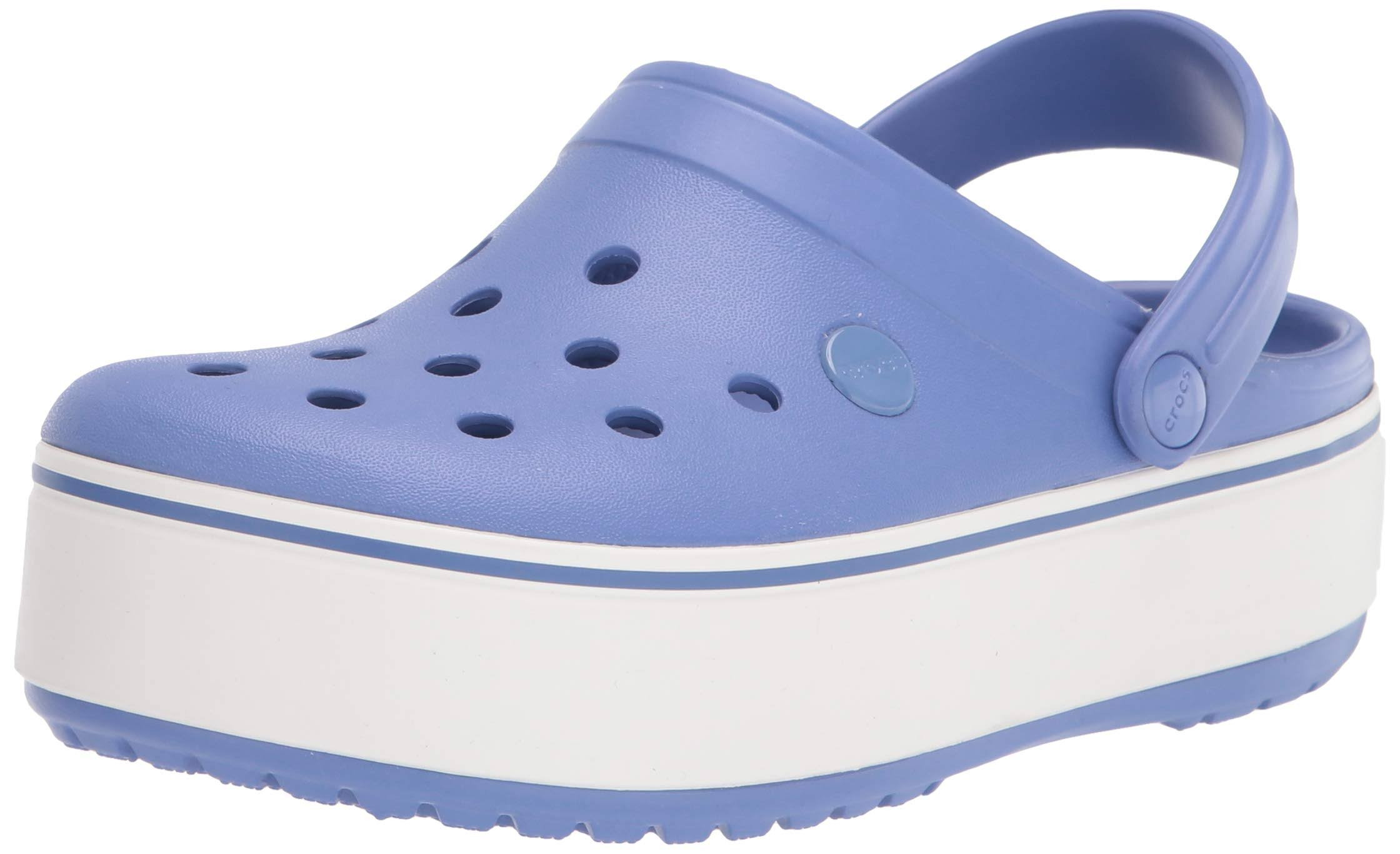 crocband platform clog white
