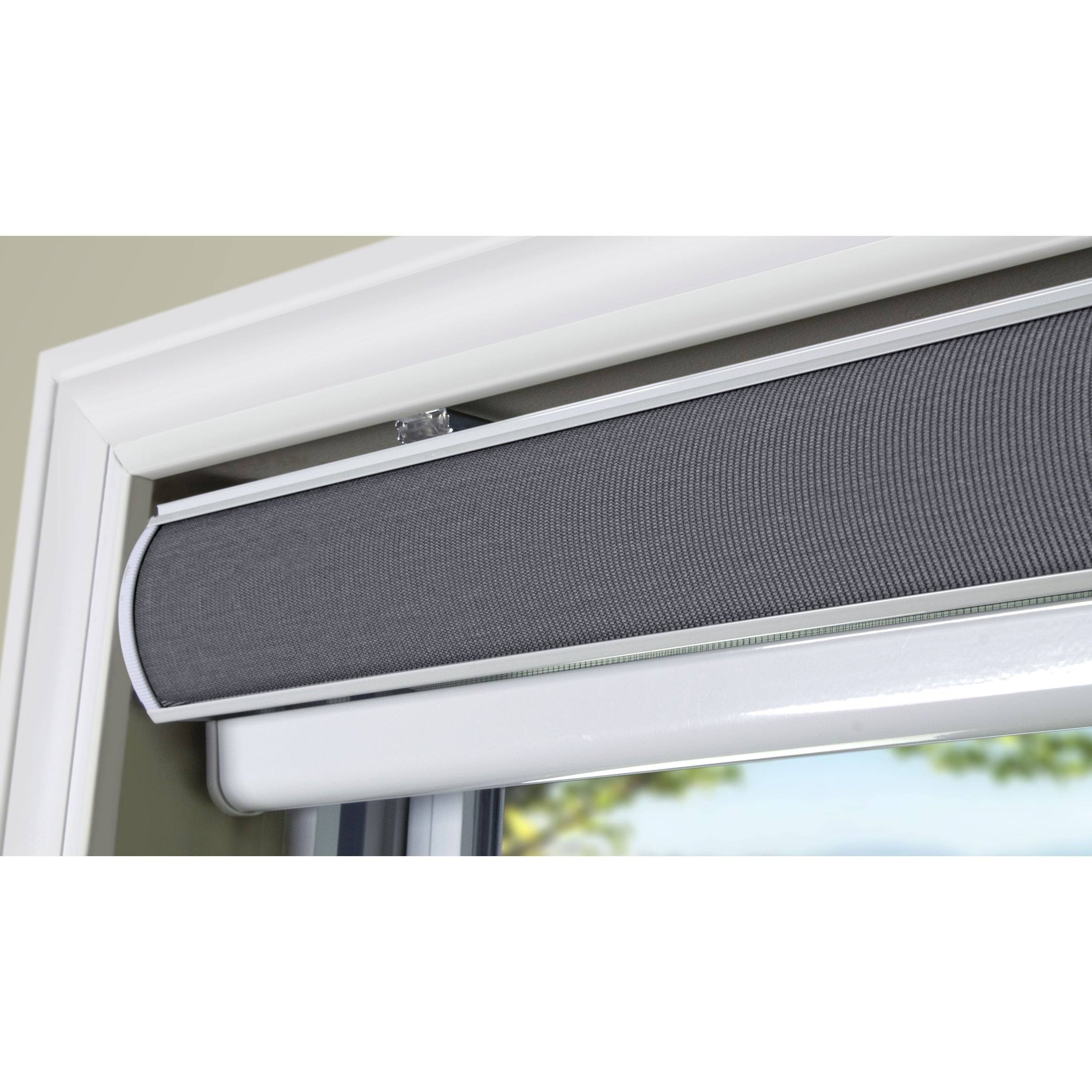 Arlo Blinds Grey Cordless Zebra Shade 26.5 inchw x 72 inchh, Gray Coblem