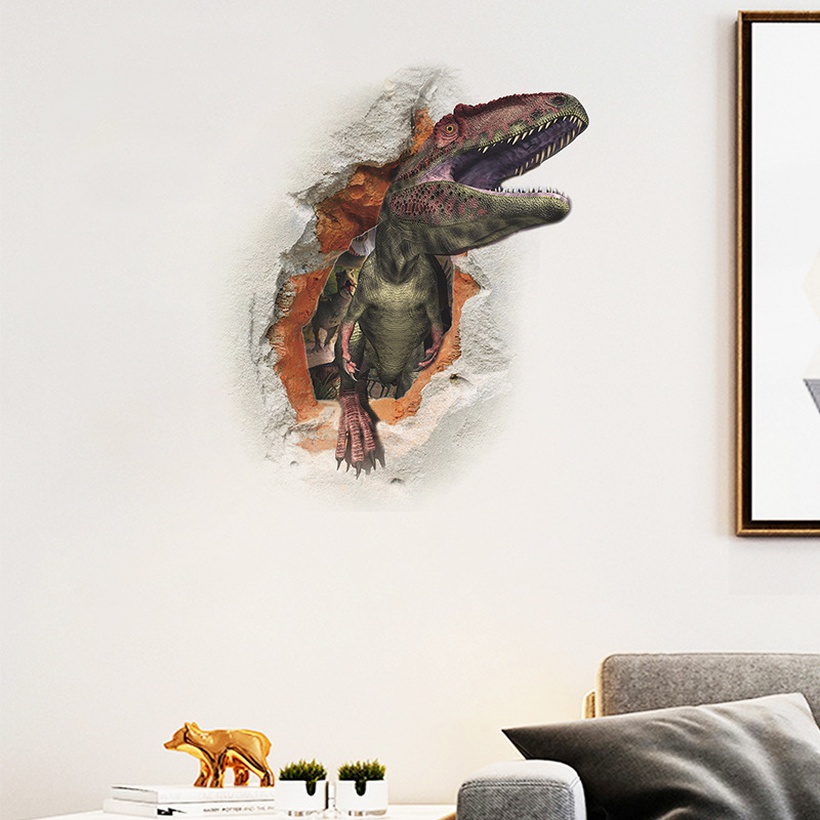 New Broken Wall Fierce Tyrannosaurus Rex Decoration Sticker