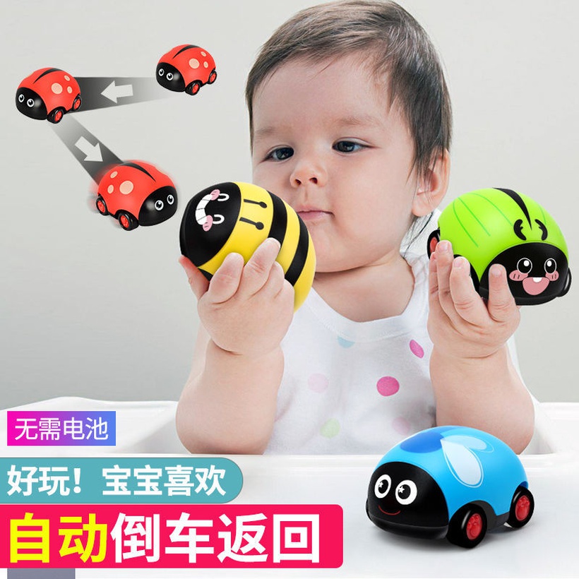 New Car Baby Childrens Toy Car Twoway Pull Back Car 12 Years Old Inertial Animal Car