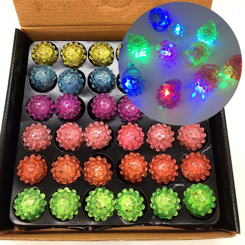 Glowing Strawberry Finger Light Ring Light Flash Laser Light Colorful Led Light Childrens Toys