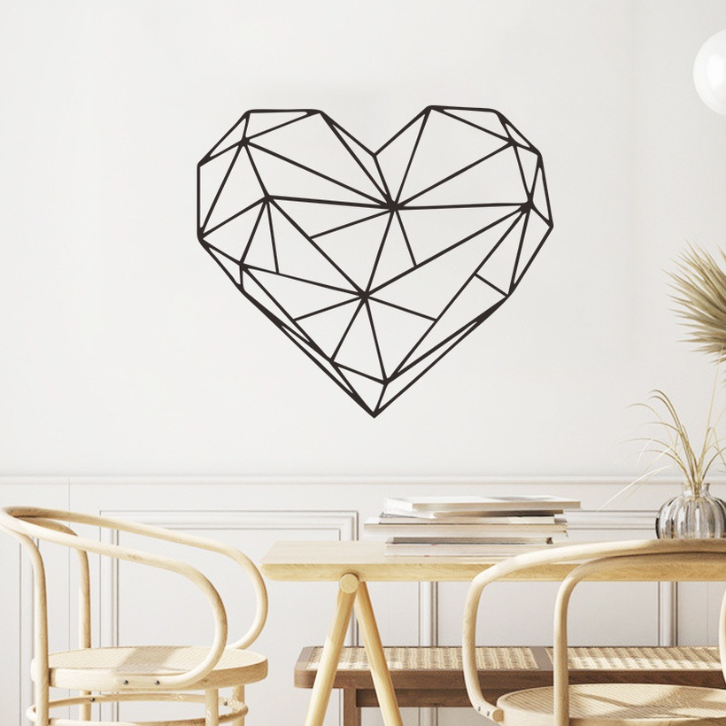 Simple Geometric Love Wall Stickers