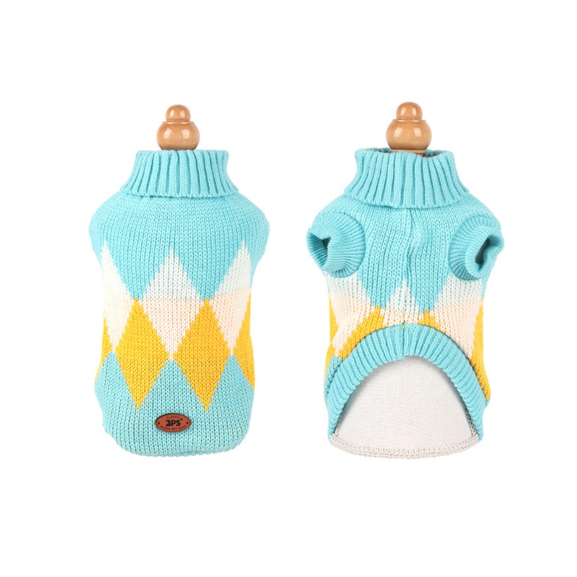 New Pet Clothes For Small And Mediumsized Cats And Dogs In Autumn And Winter Plus Velvet Knitted Plaid Fourlegged Clothes